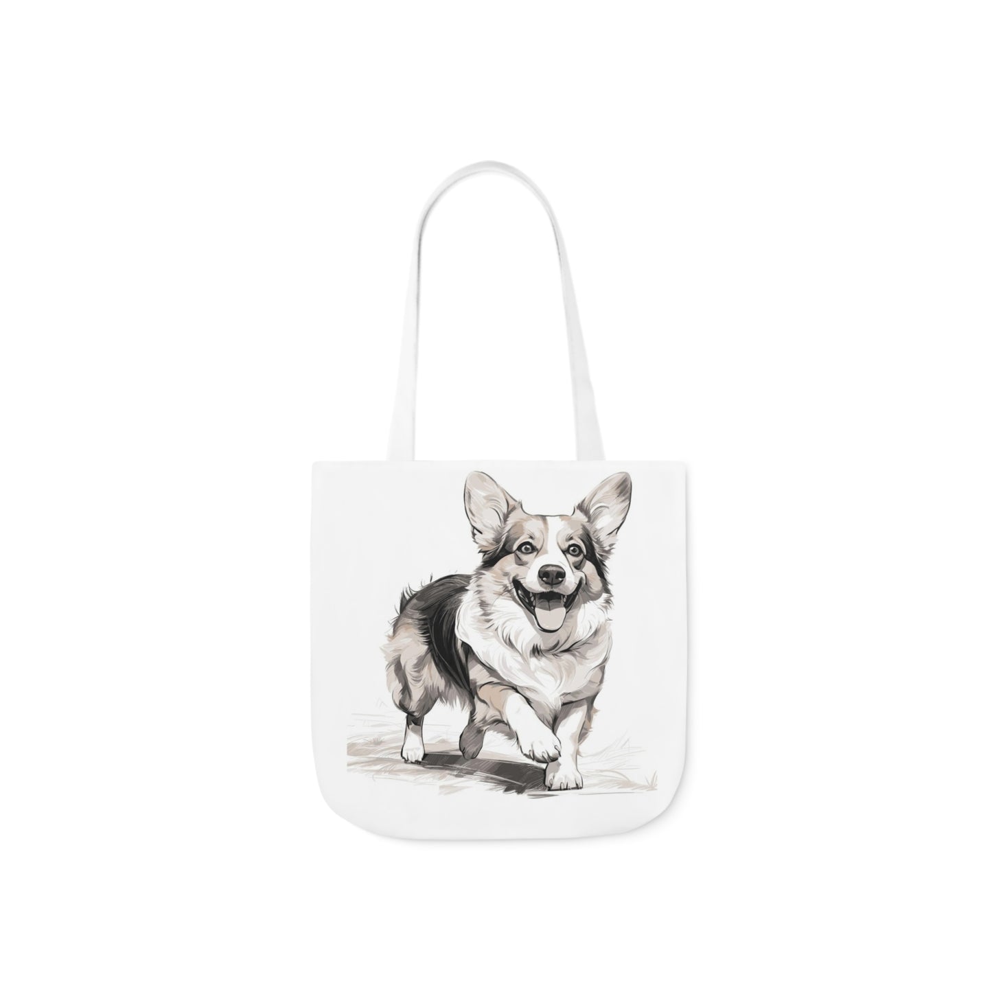 Corgi 2 - Canvas Tote Bag, 5-Color Straps