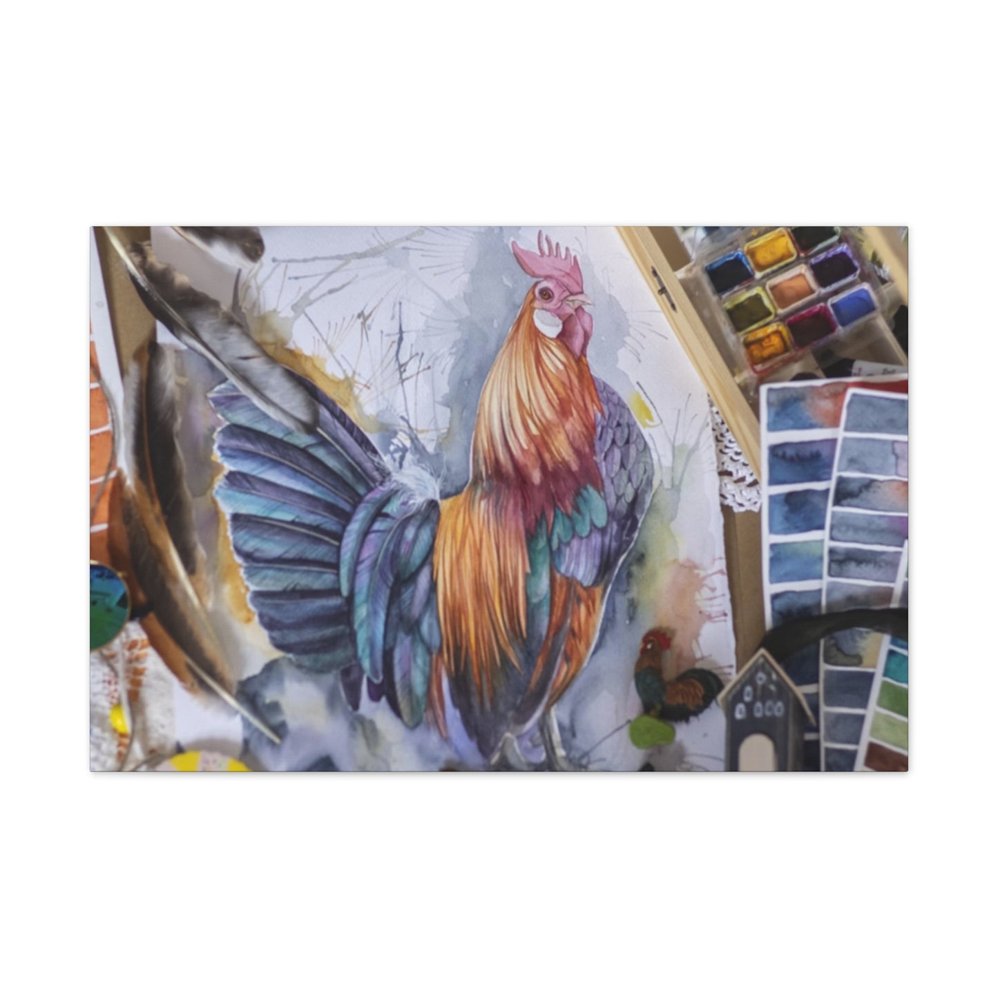 Rooster Art - Canvas Stretched, 0.75"