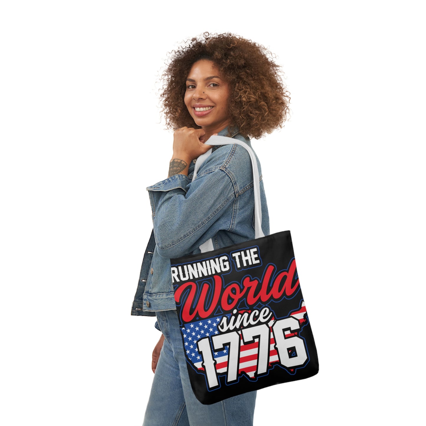 Running the World - Canvas Tote Bag, 5-Color Straps