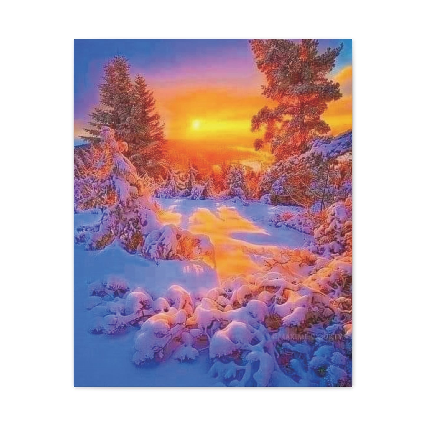 Winter Sunset - Canvas Stretched, 0.75"