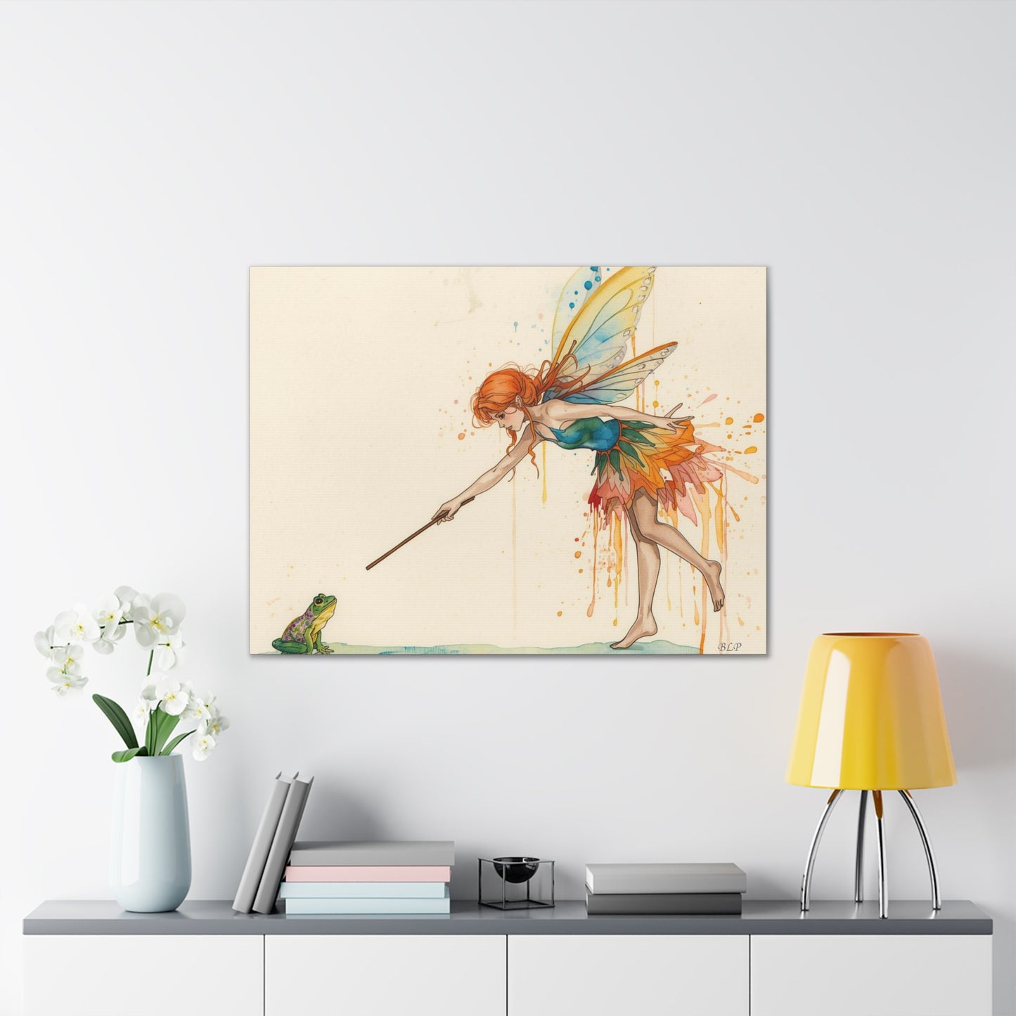 Fairy and the Frog - Canvas Stretched, 0.75" - Wall Art 2026 - Creative
