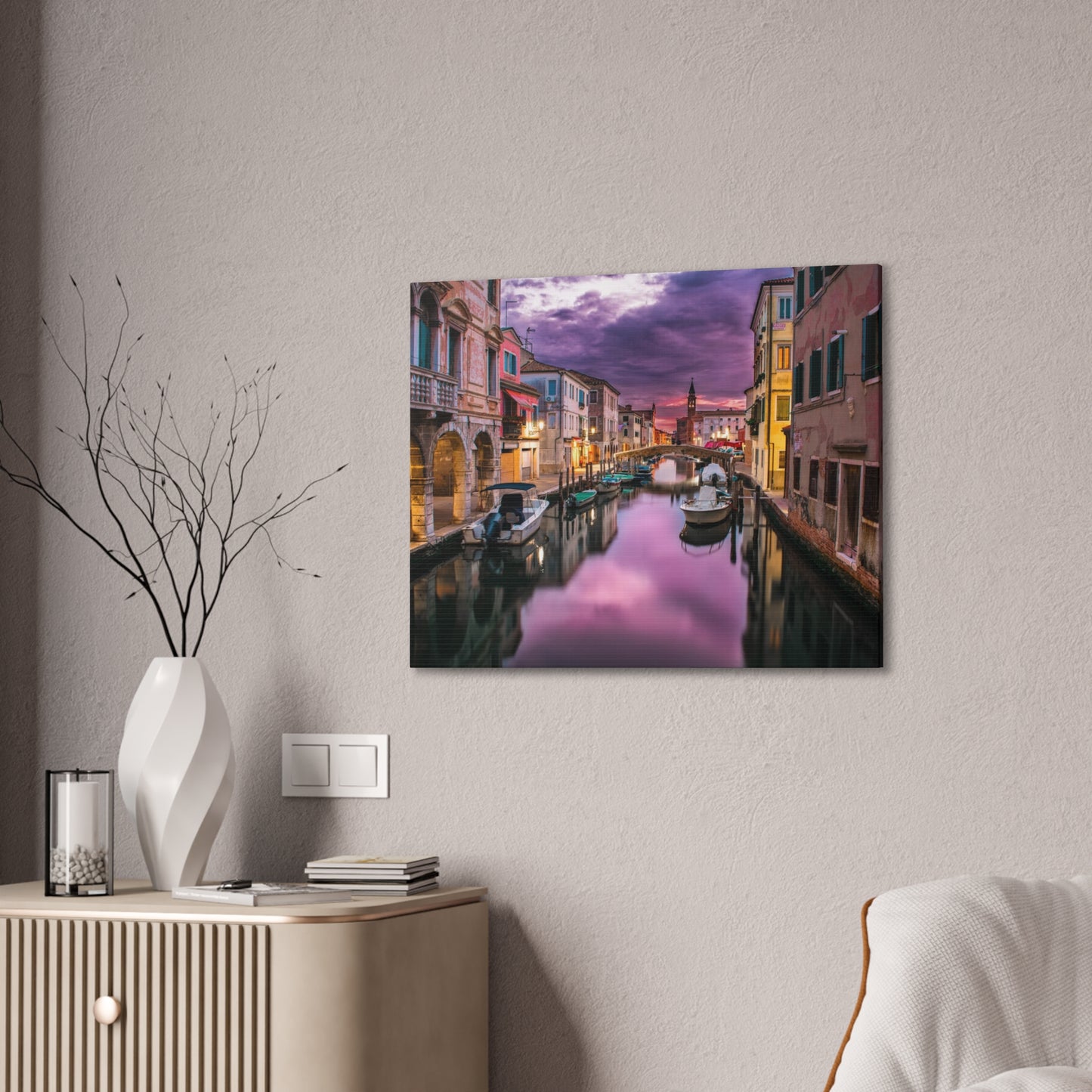 Venice Canal - Canvas Stretched, 0.75"