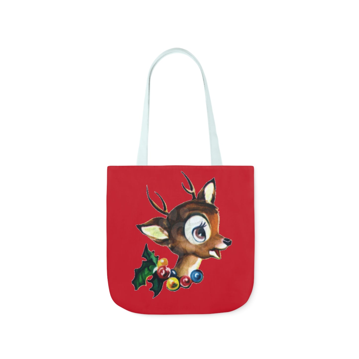 Baby Deer - Canvas Tote Bag, 5-Color Straps - Christmas