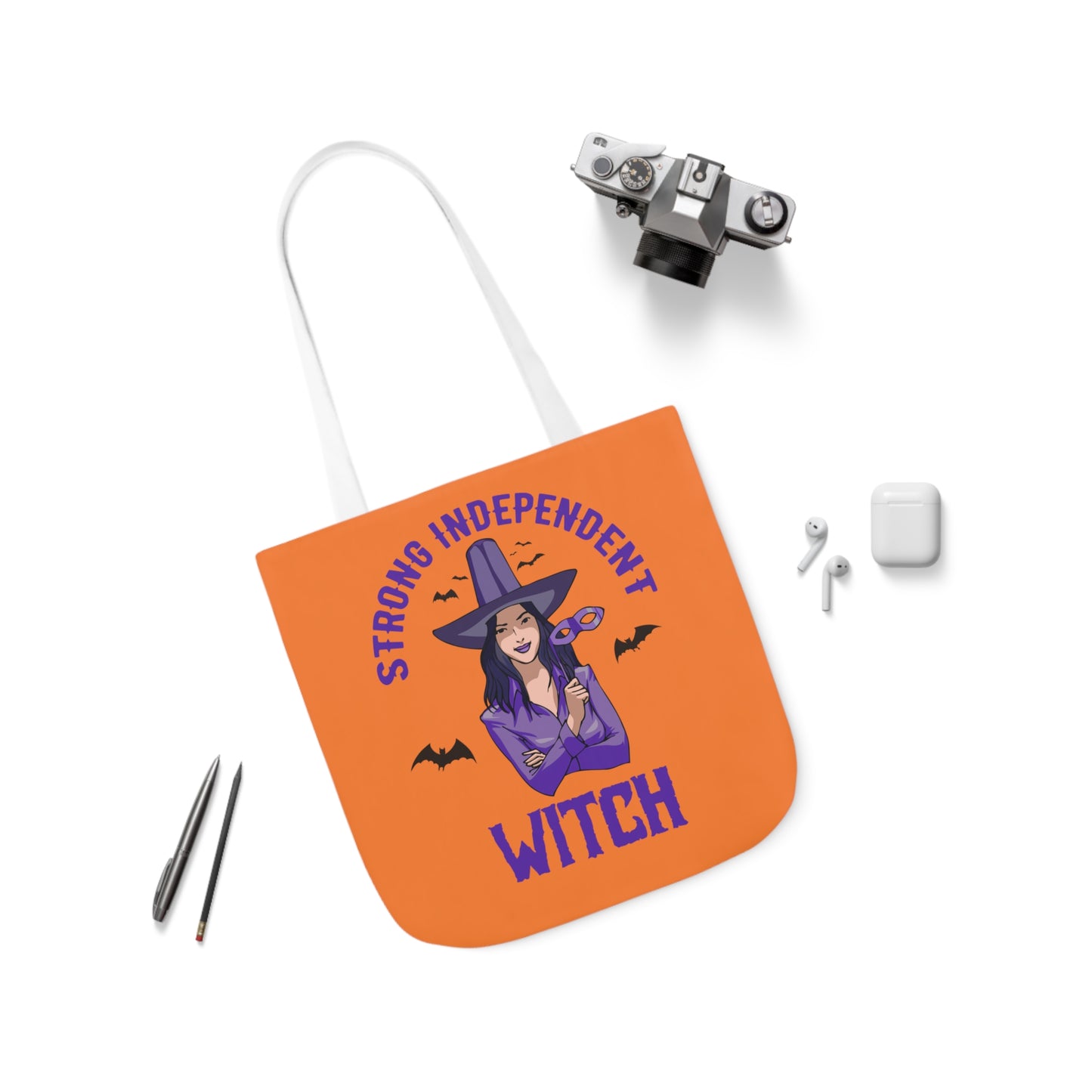 Strong - Canvas Tote Bag, 5-Color Straps - Halloween