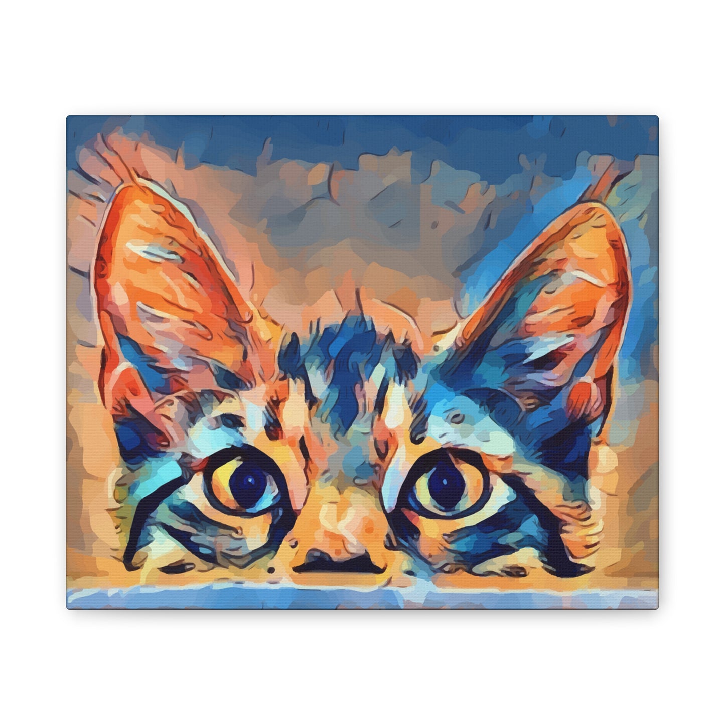 Spying Kitty - Canvas Stretched, 0.75"