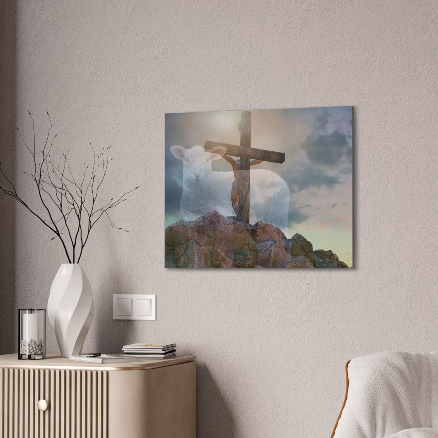 The Lamb of God - Canvas Stretched, 0.75" - Easter - Mother's Day - Father's Day