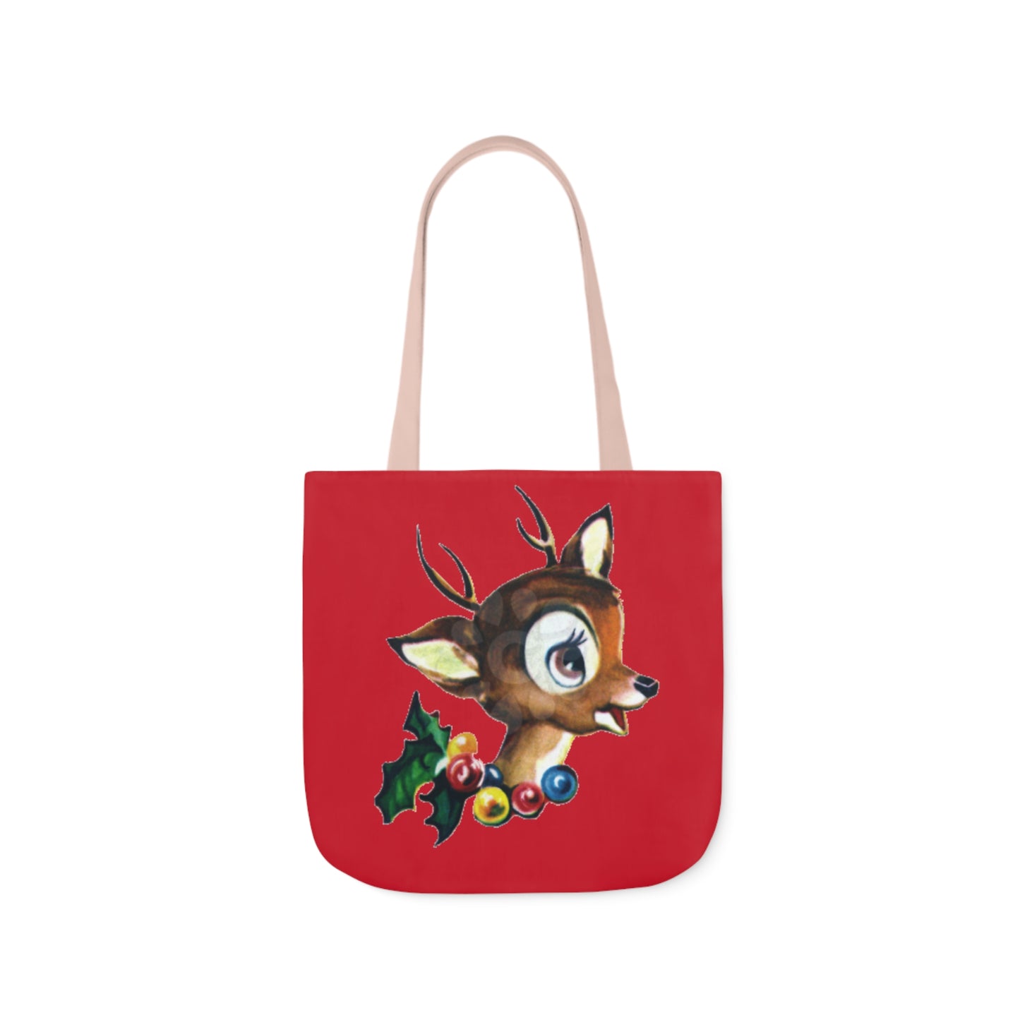 Baby Deer - Canvas Tote Bag, 5-Color Straps - Christmas