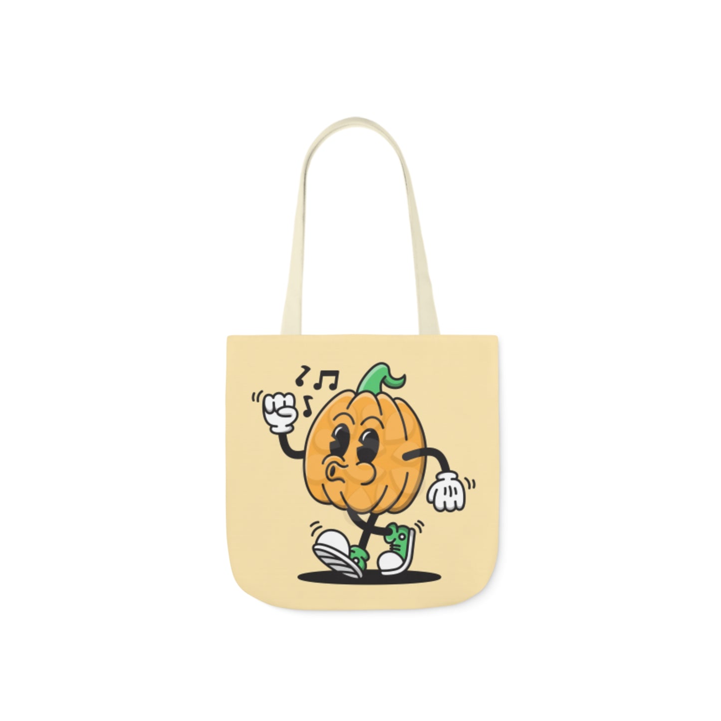 Happy Pumpkin - Canvas Tote Bag, 5-Color Straps - Halloween