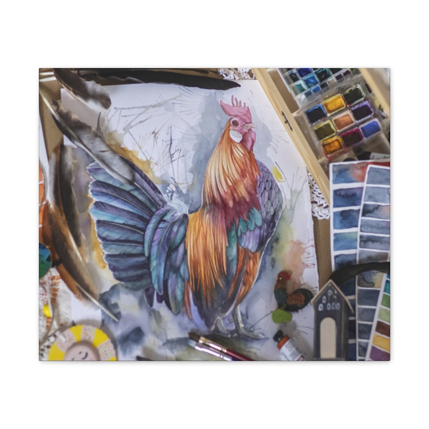 Rooster Art - Canvas Stretched, 0.75"