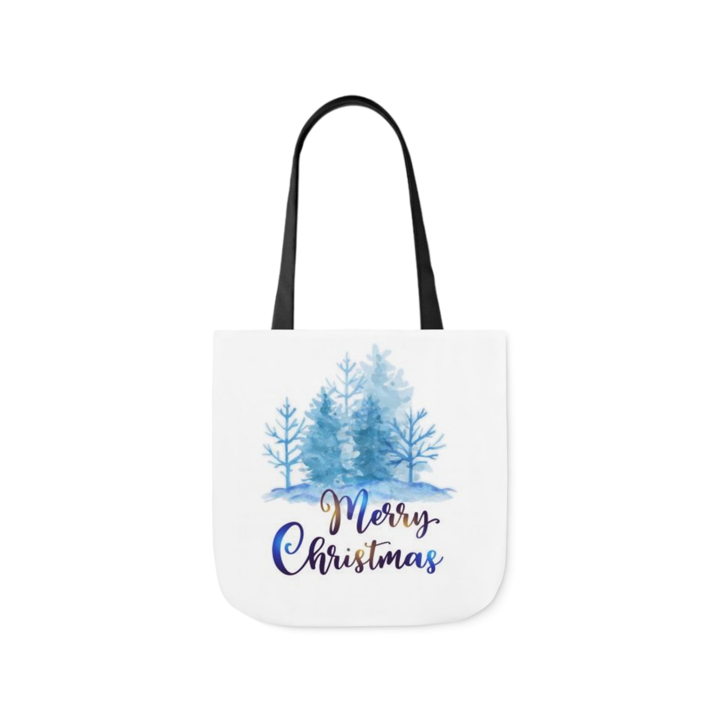 Merry Christmas - Canvas Tote Bag, 5-Color Straps - Christmas