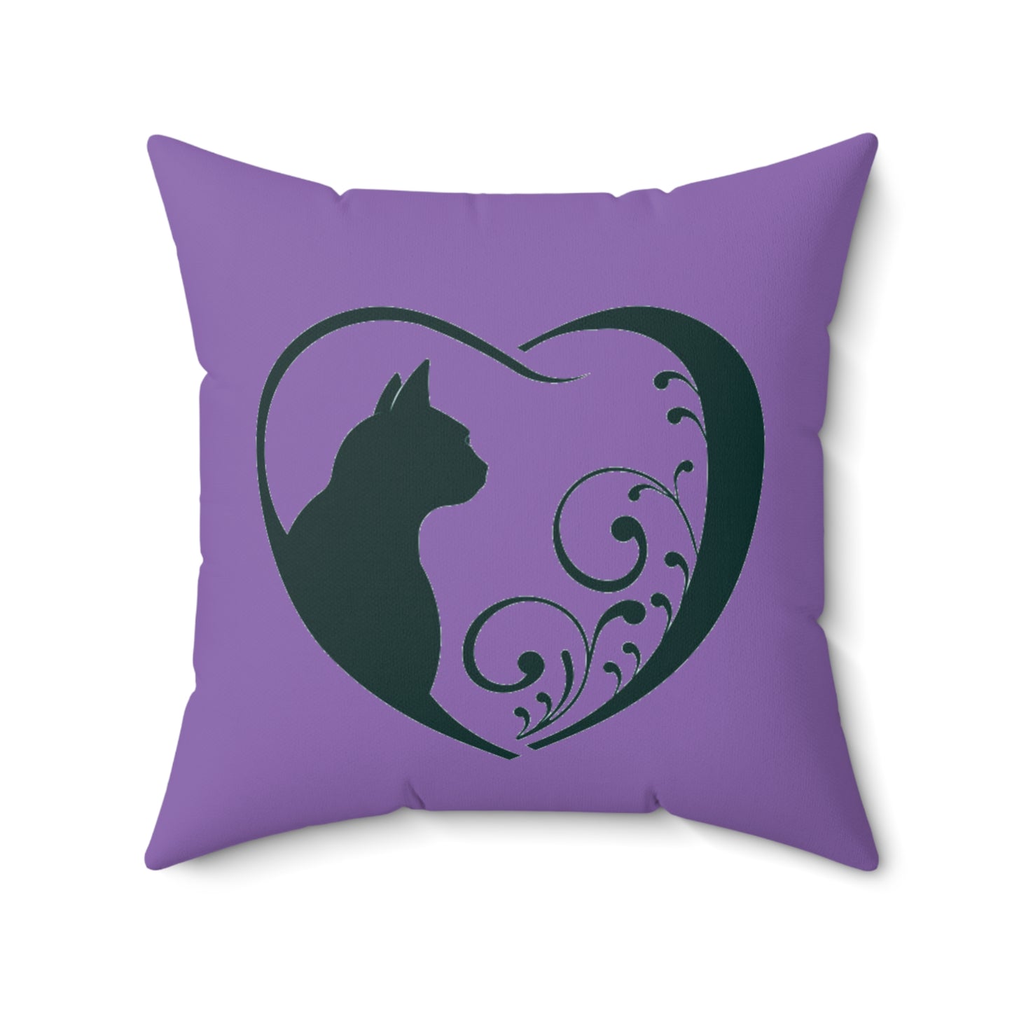 Cat - Faux Suede Square Pillow - Mother's Day