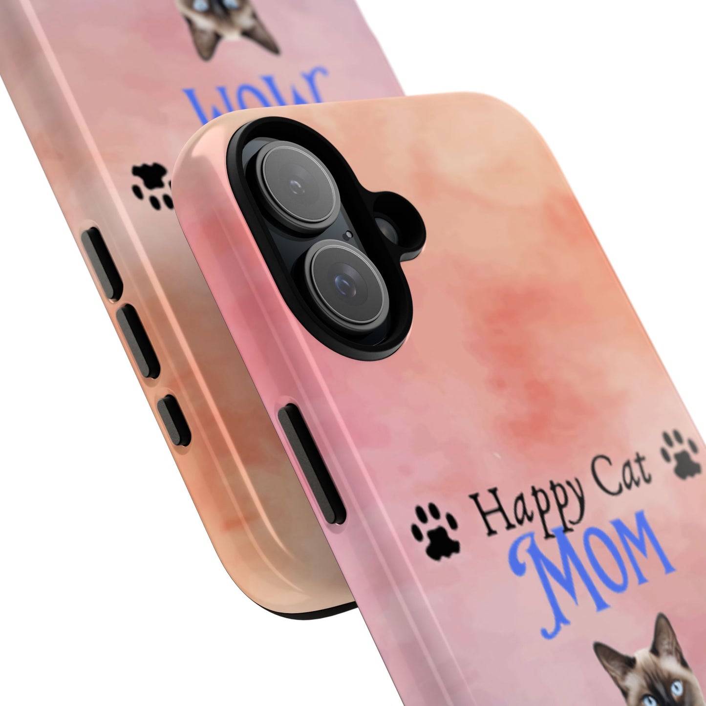 Happy Cat Mom - Personalized - Whimsical Phone Cases - Mother's Day