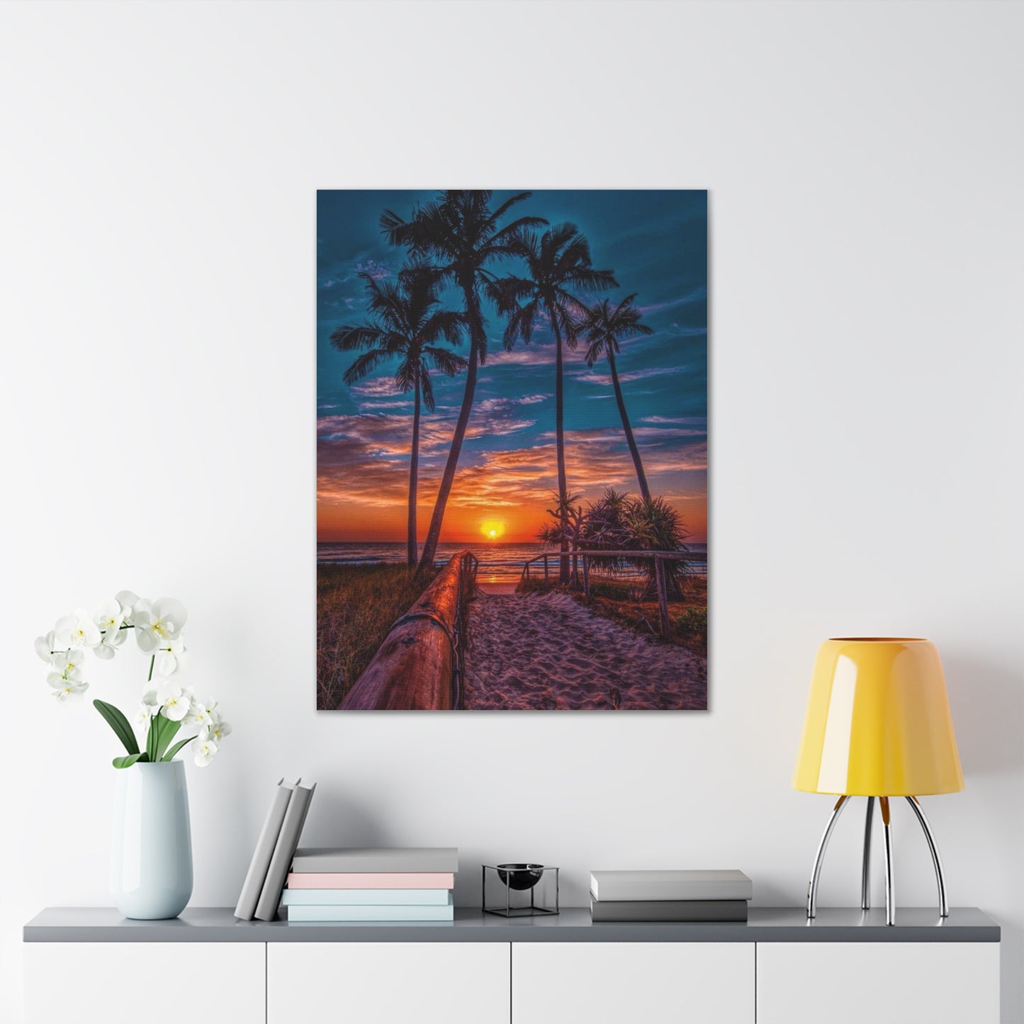 Sunset Palms - Canvas Stretched, 0.75"