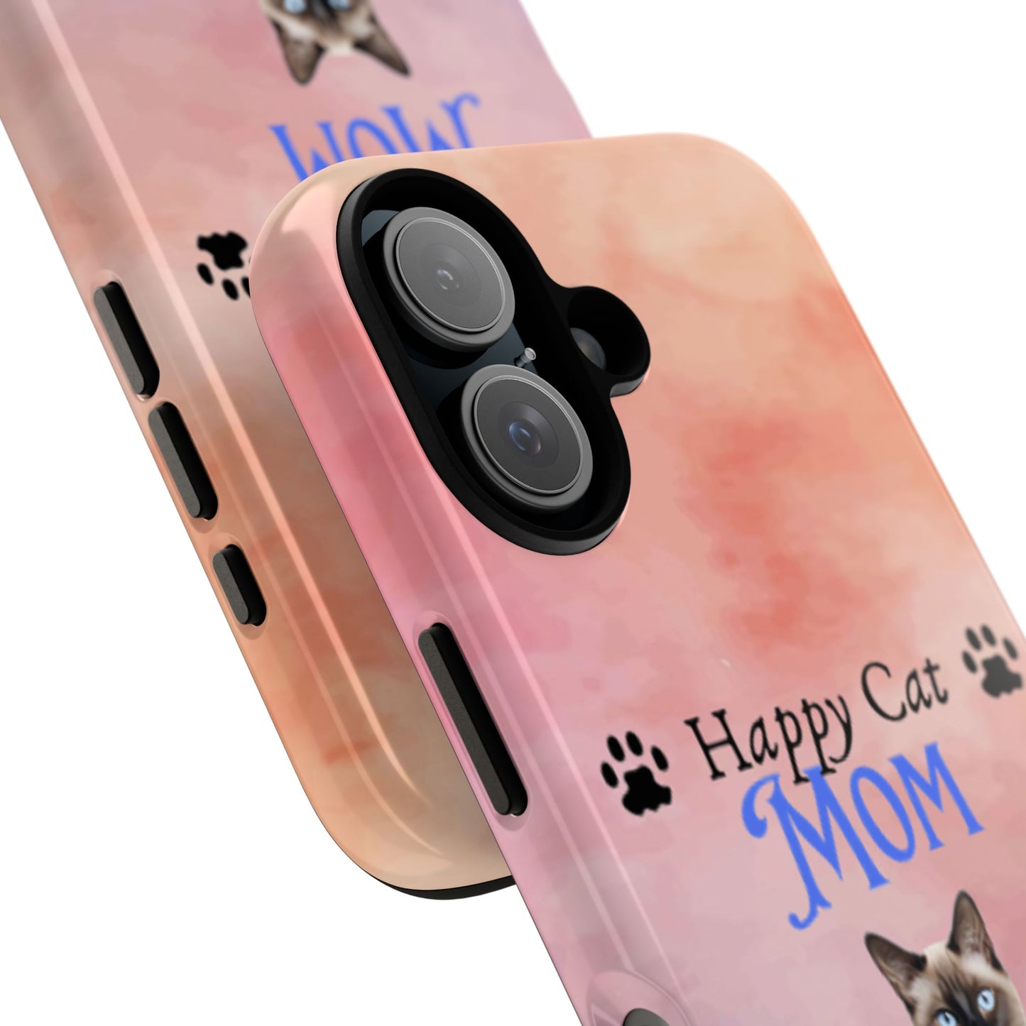 Happy Cat Mom - Personalized - Whimsical Phone Cases - Mother's Day