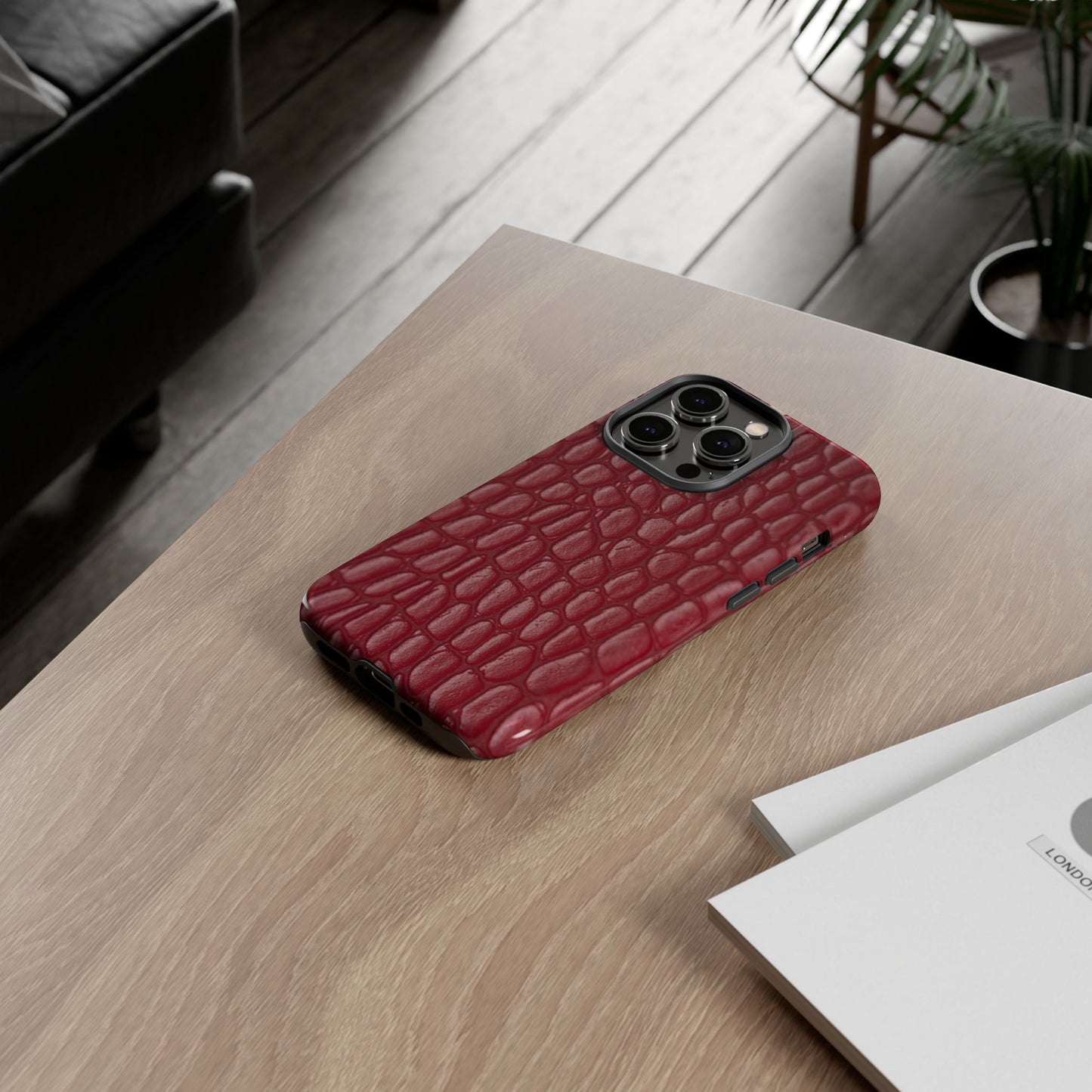 Red Leather - Tough Cases - Whimsical Phone Cases