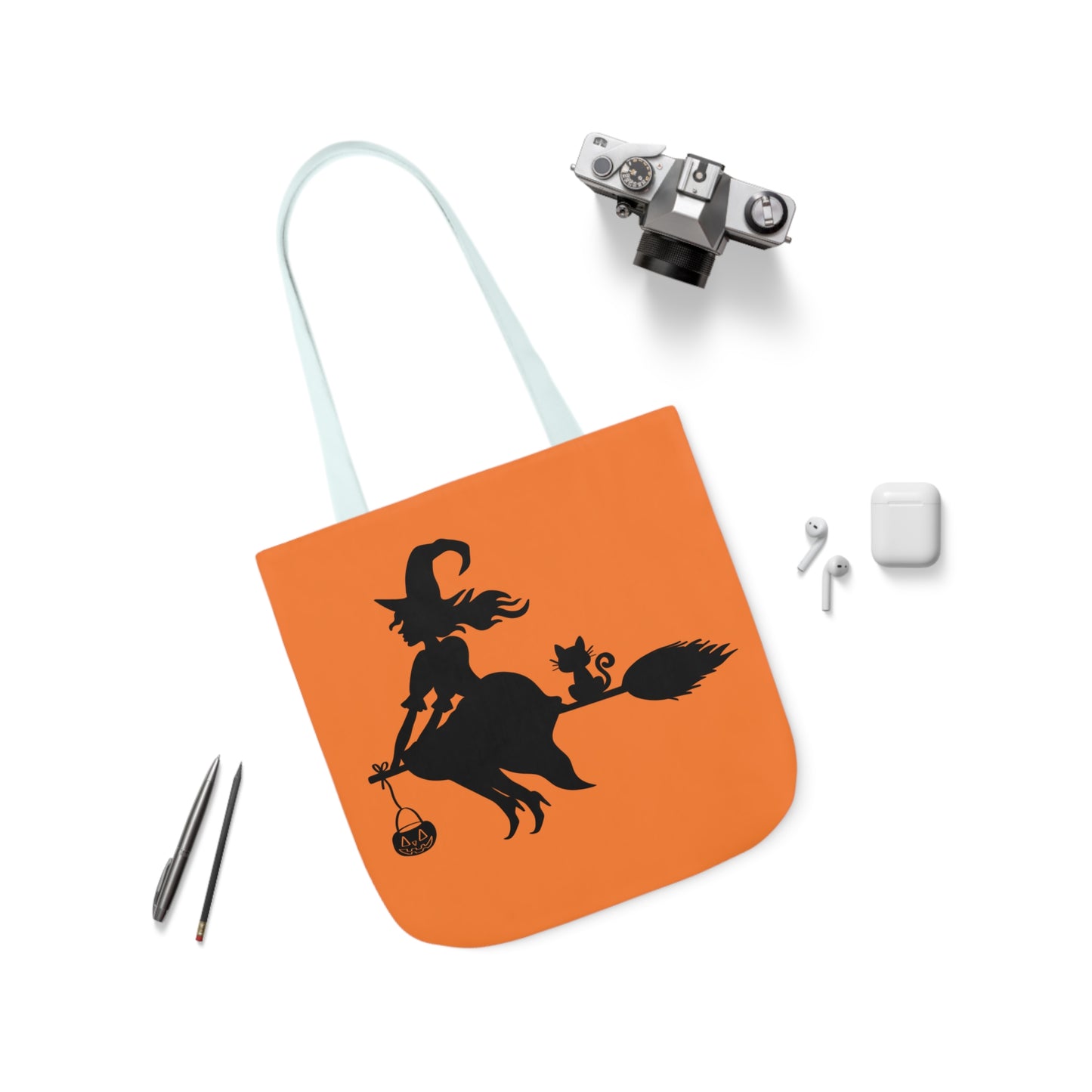 Witch - Canvas Tote Bag, 5-Color Straps - Halloween