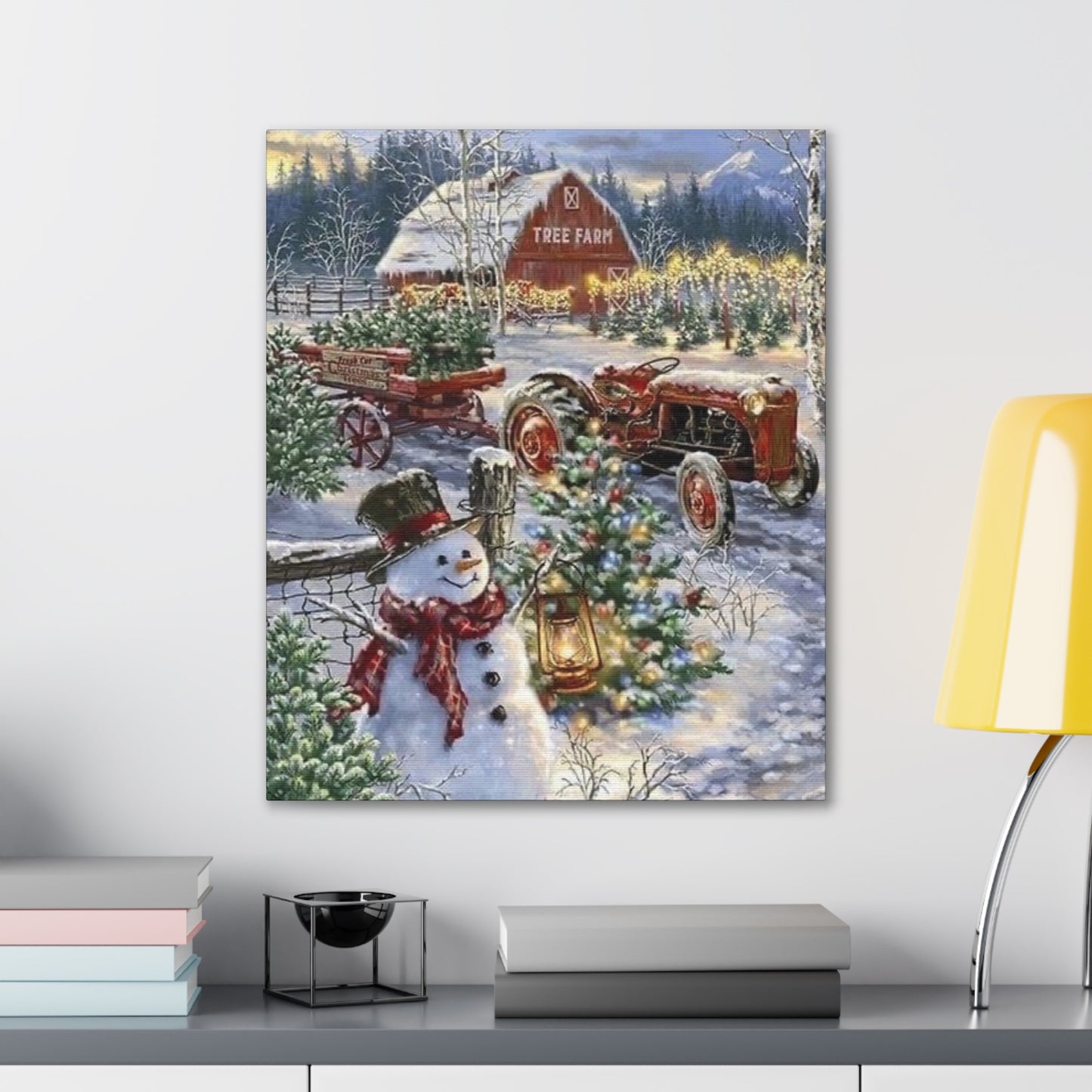 On the Farm - Canvas Stretched, 0.75" Christmas