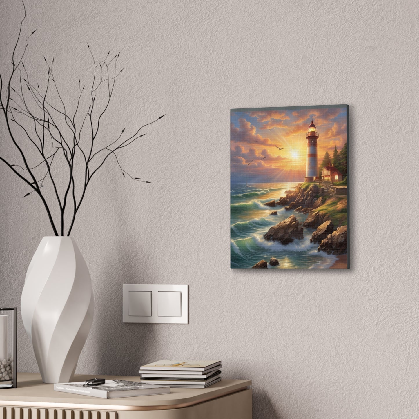 Light House - Canvas Stretched, 0.75"