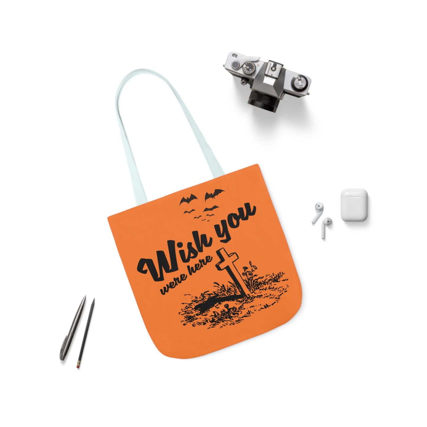 Wish you were here - Canvas Tote Bag, 5-Color Straps - Halloween