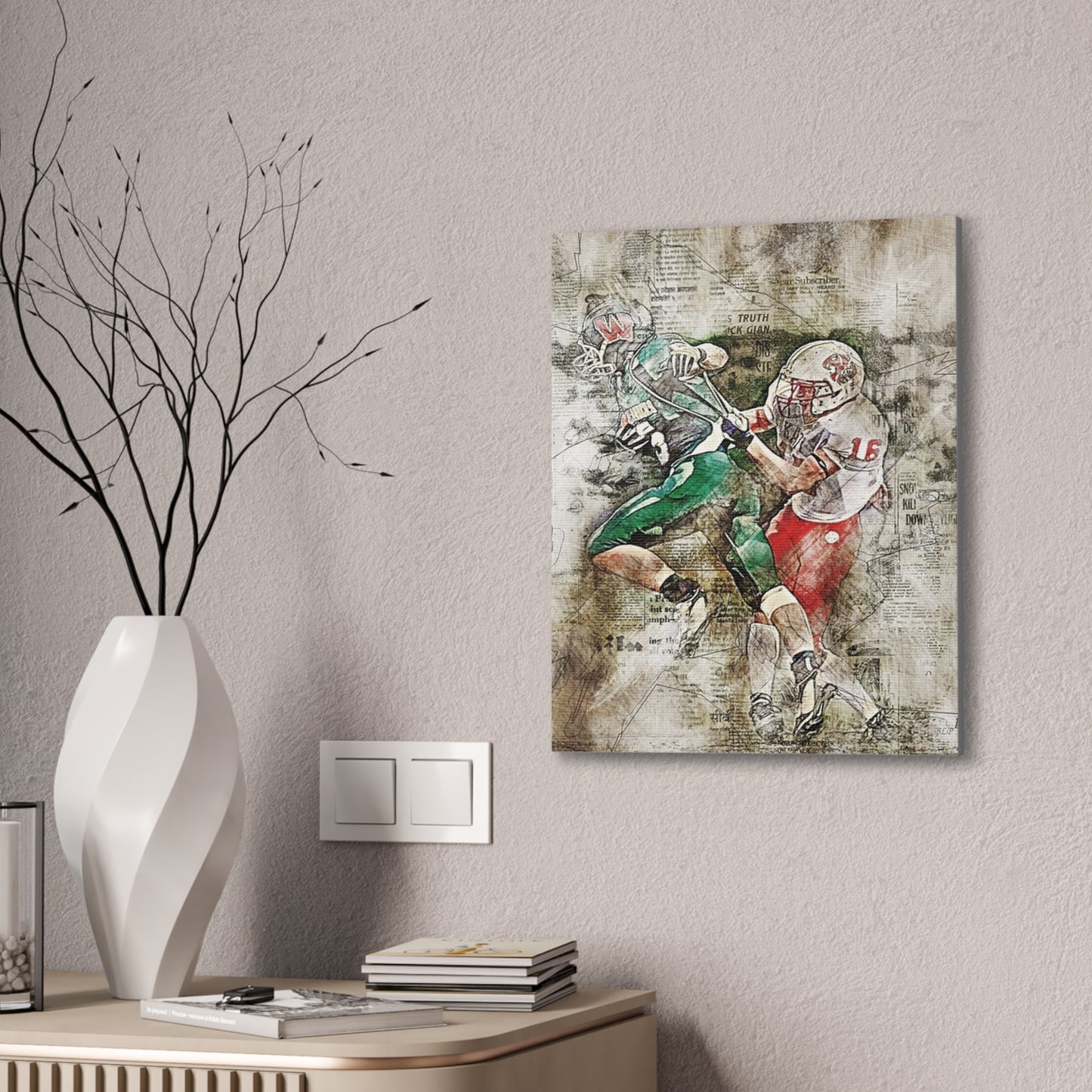 Football - Canvas Stretched, 0.75" - 2026 Wall Art - Sports