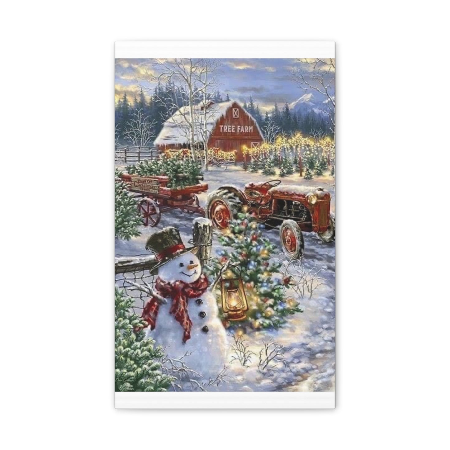 On the Farm - Canvas Stretched, 0.75" Christmas