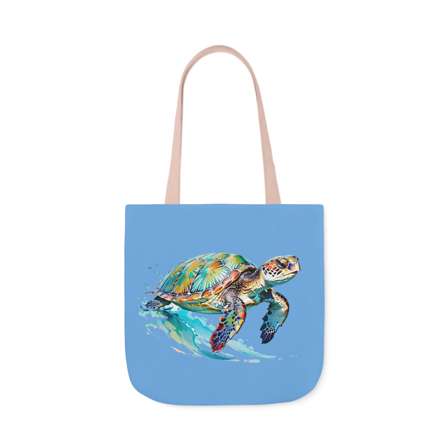 Turtle - Canvas Tote Bag, 5-Color Straps