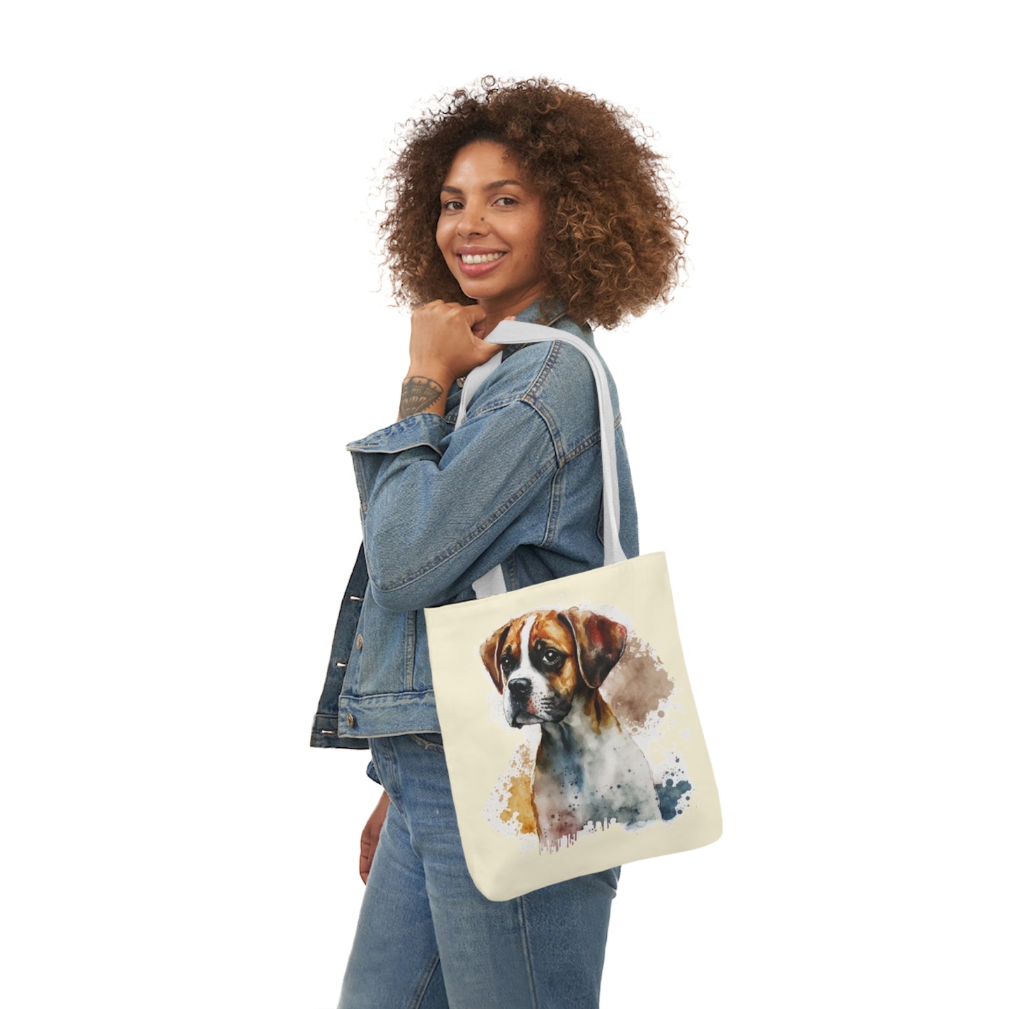 Boxer - Canvas Tote Bag, 5-Color Straps