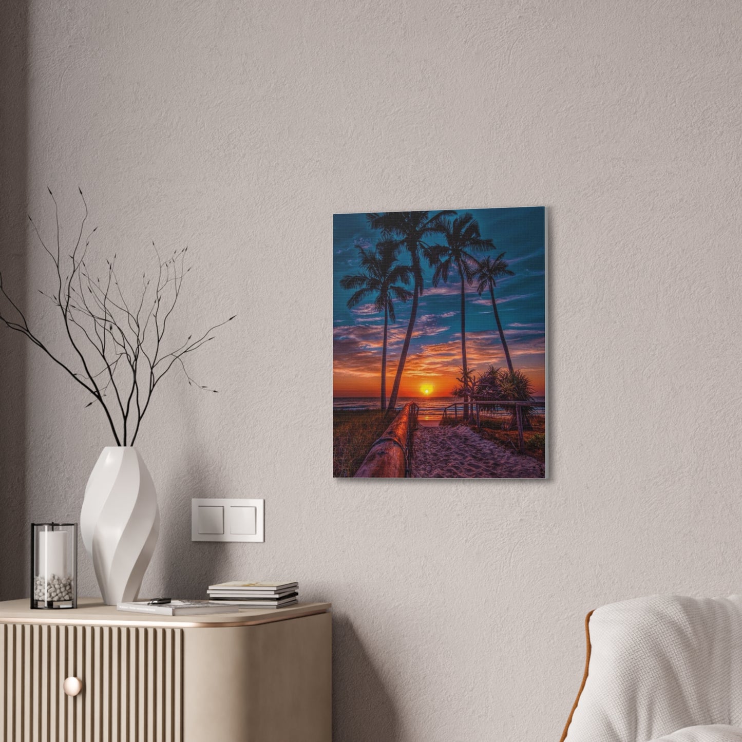 Sunset Palms - Canvas Stretched, 0.75"