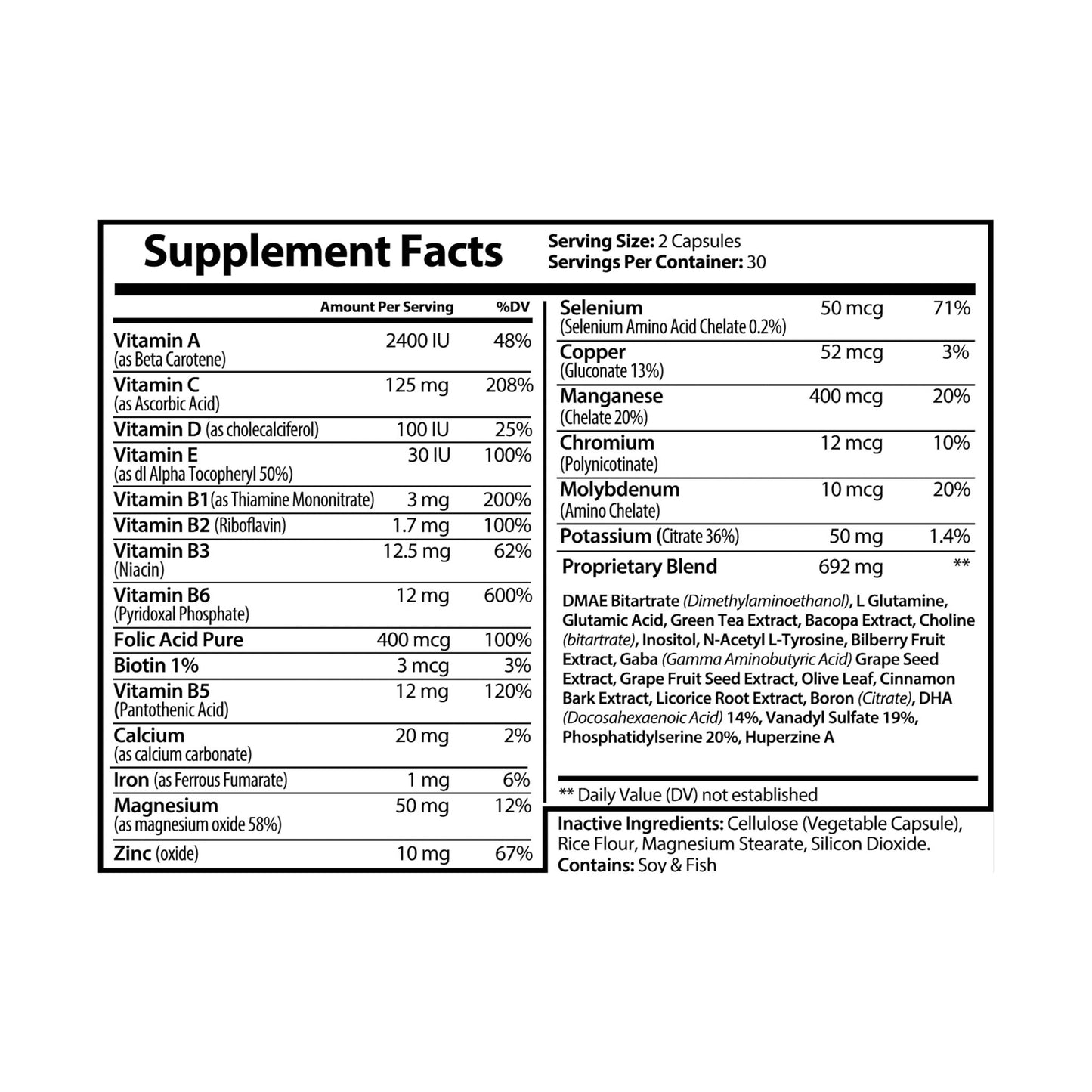 Brain Support Complex Supplement (60 Count)