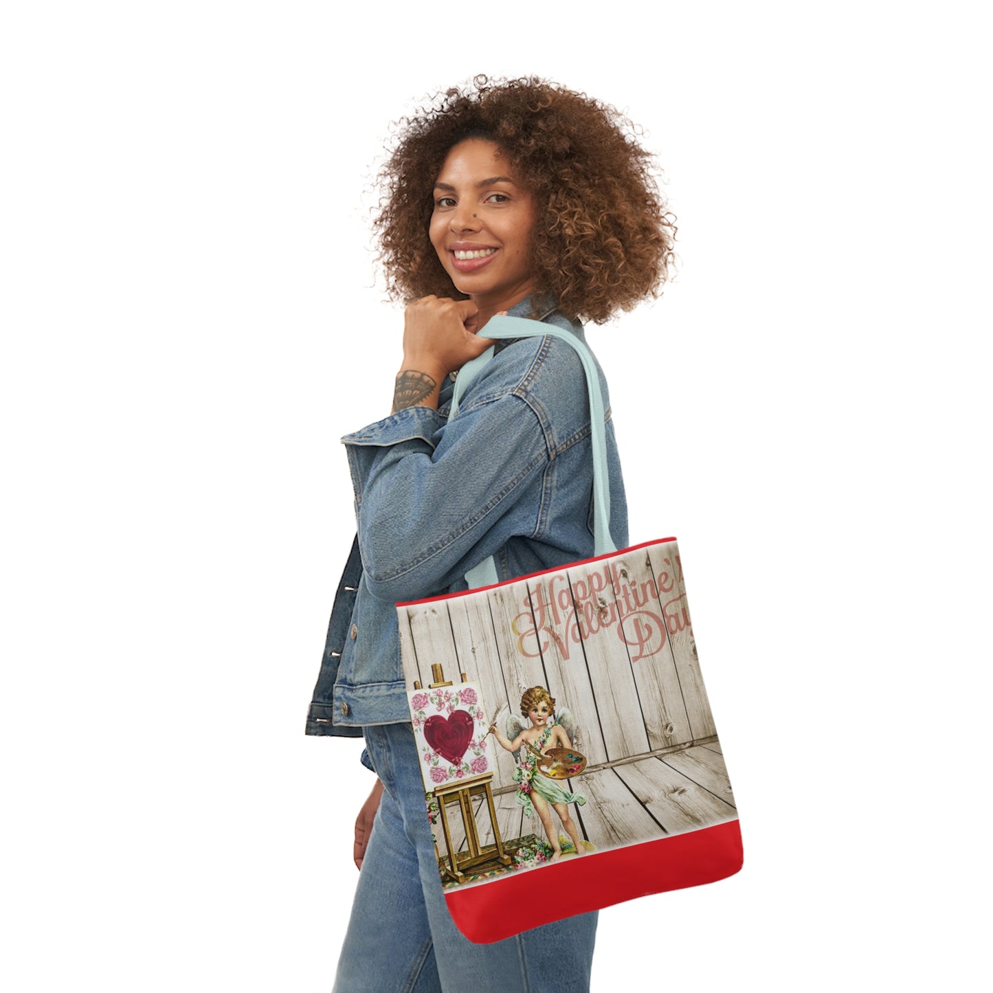 Valentines - Canvas Tote Bag, 5-Color Straps