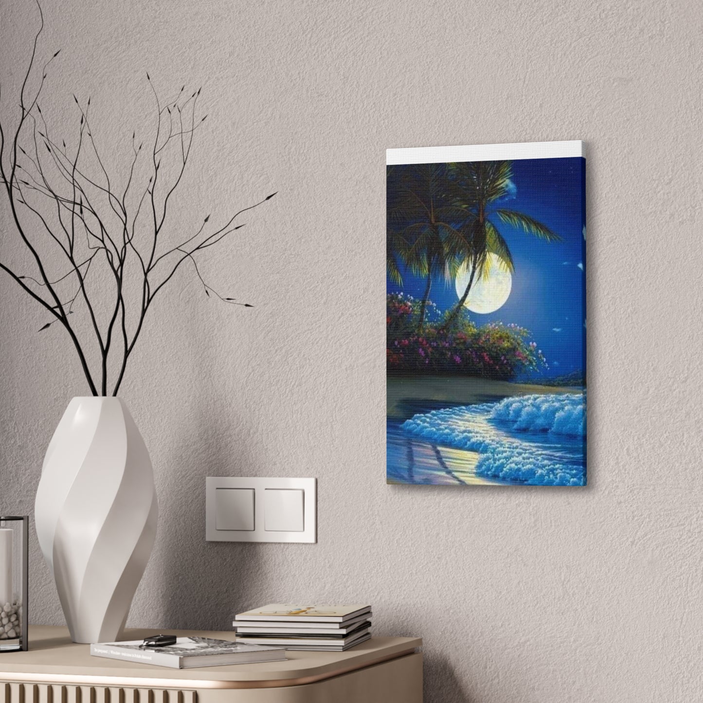 Desert Island Moon Light - Canvas Stretched, 0.75"