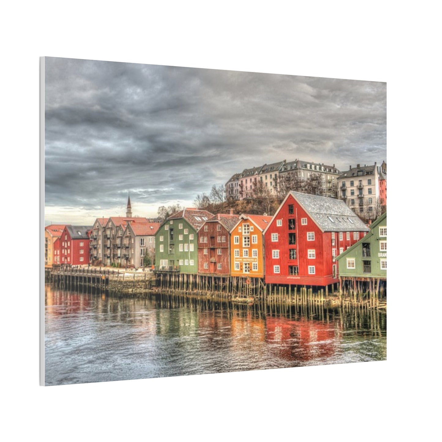 Dock Houses - Canvas Stretched, 0.75"