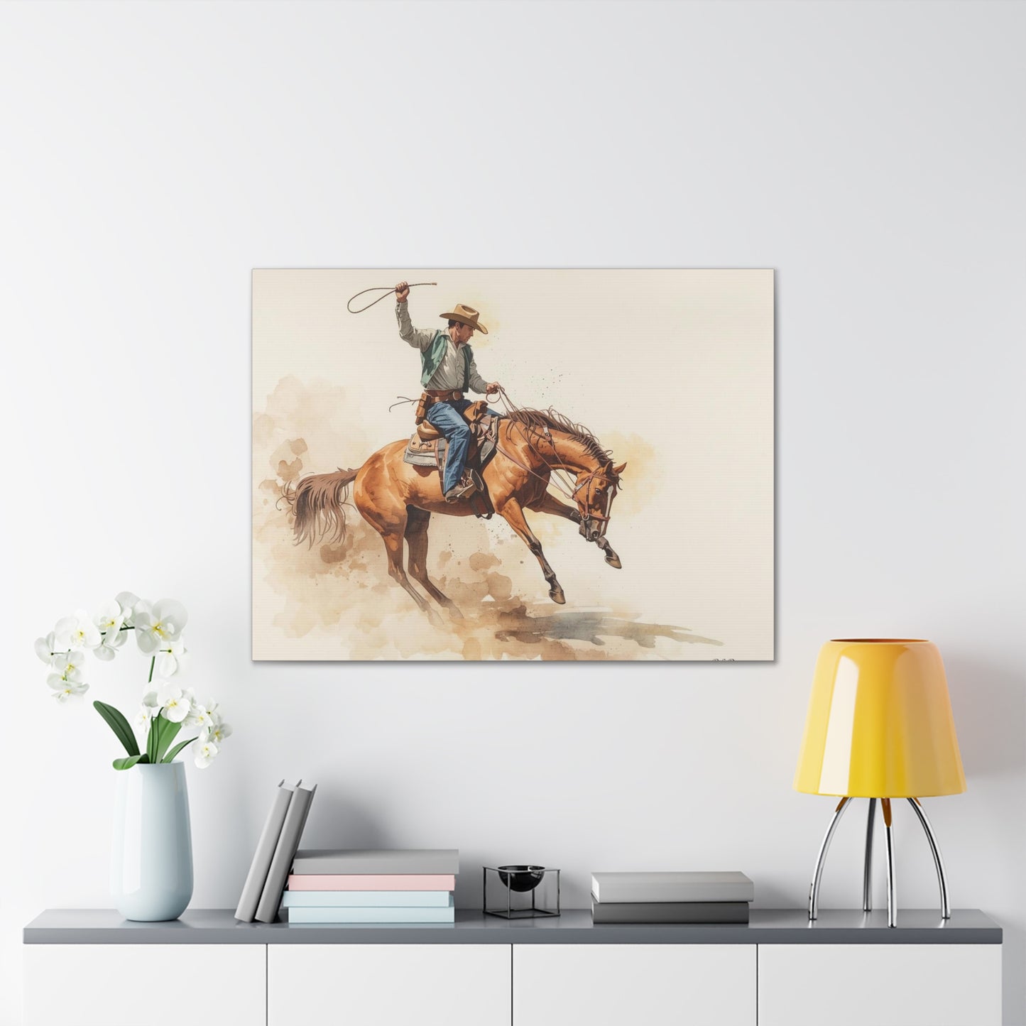 Bronc Rider - Canvas Stretched, 0.75" - Wall Art 2026 - Individuals