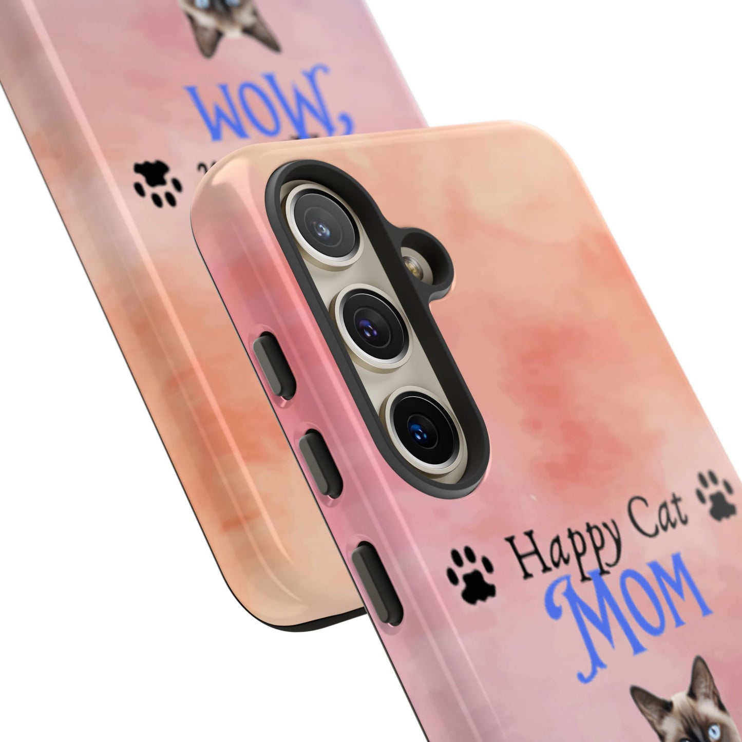 Happy Cat Mom - Personalized - Whimsical Phone Cases - Mother's Day