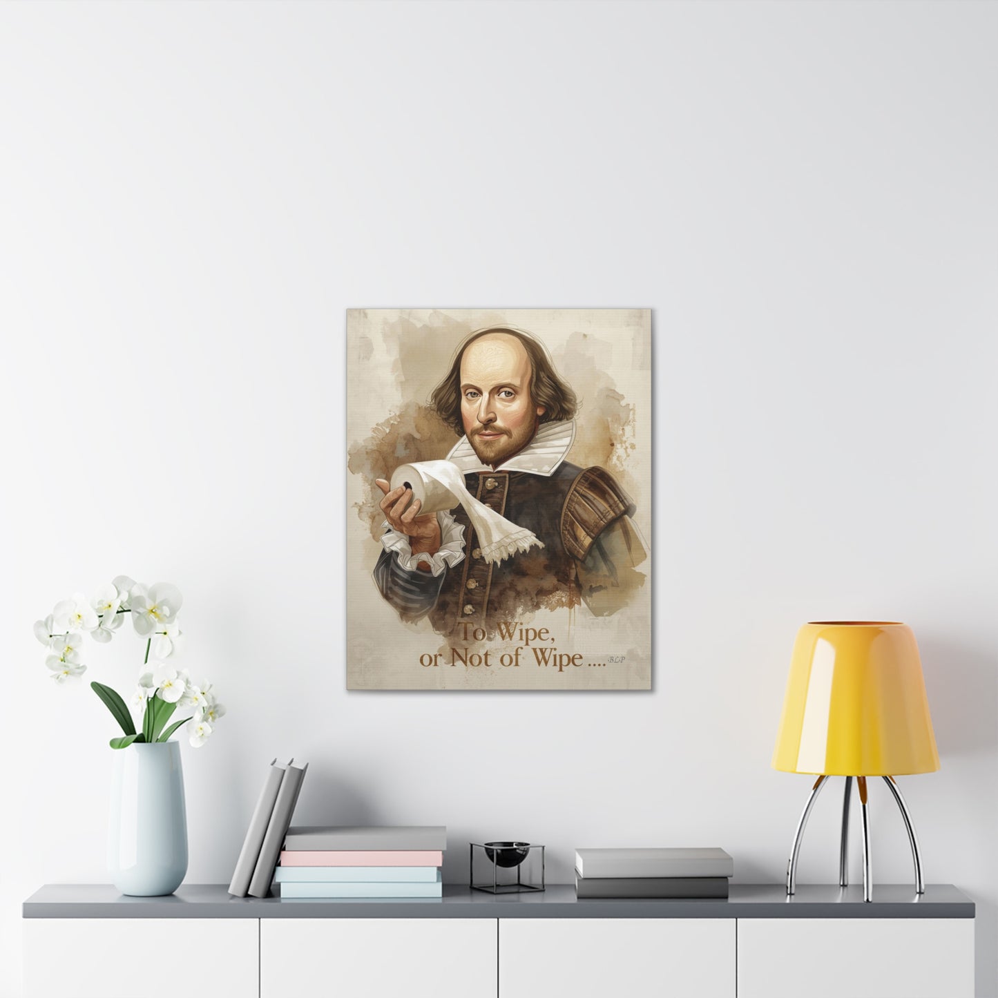 Shakespear - Canvas Stretched, 0.75" - 2026 Wall Art - Bathroom Humor