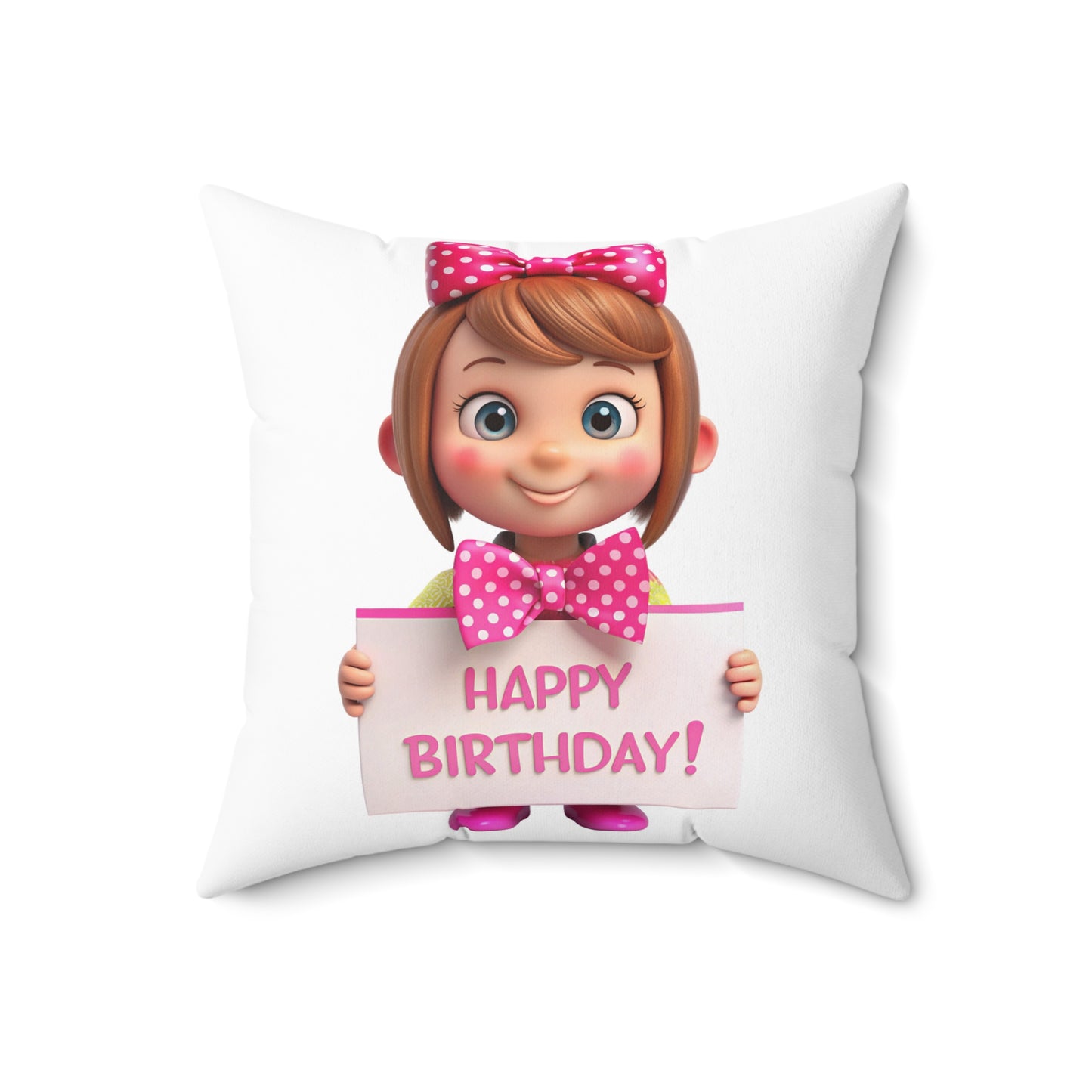 Happy Birthday - Faux Suede Square Pillow