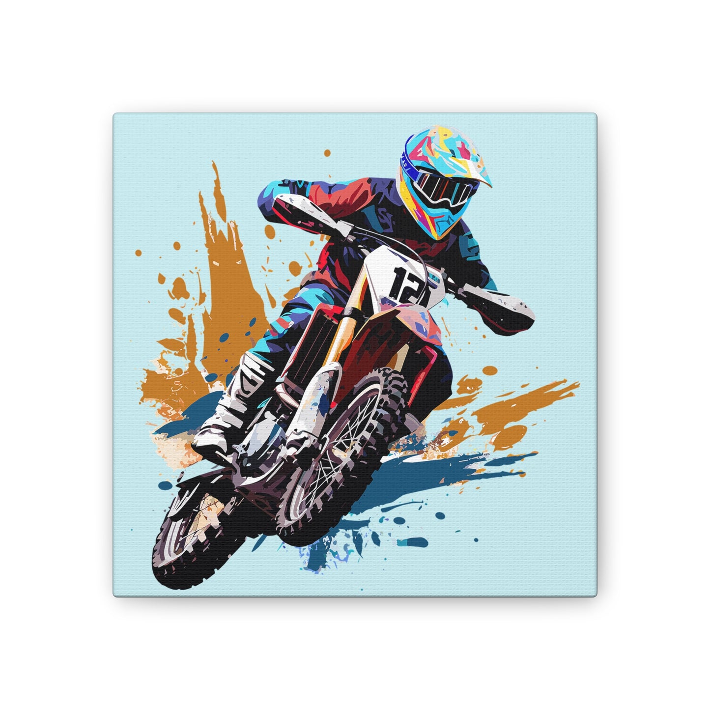Moto Cross - Canvas Stretched, 0.75" - 2026 Wall Art - Sports