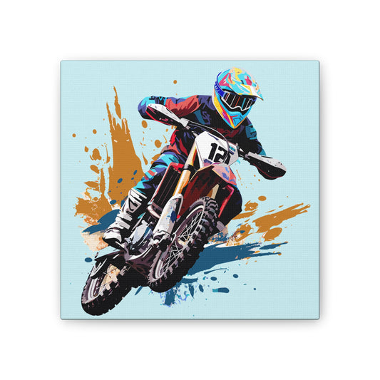 Moto Cross - Canvas Stretched, 0.75" - 2026 Wall Art - Sports