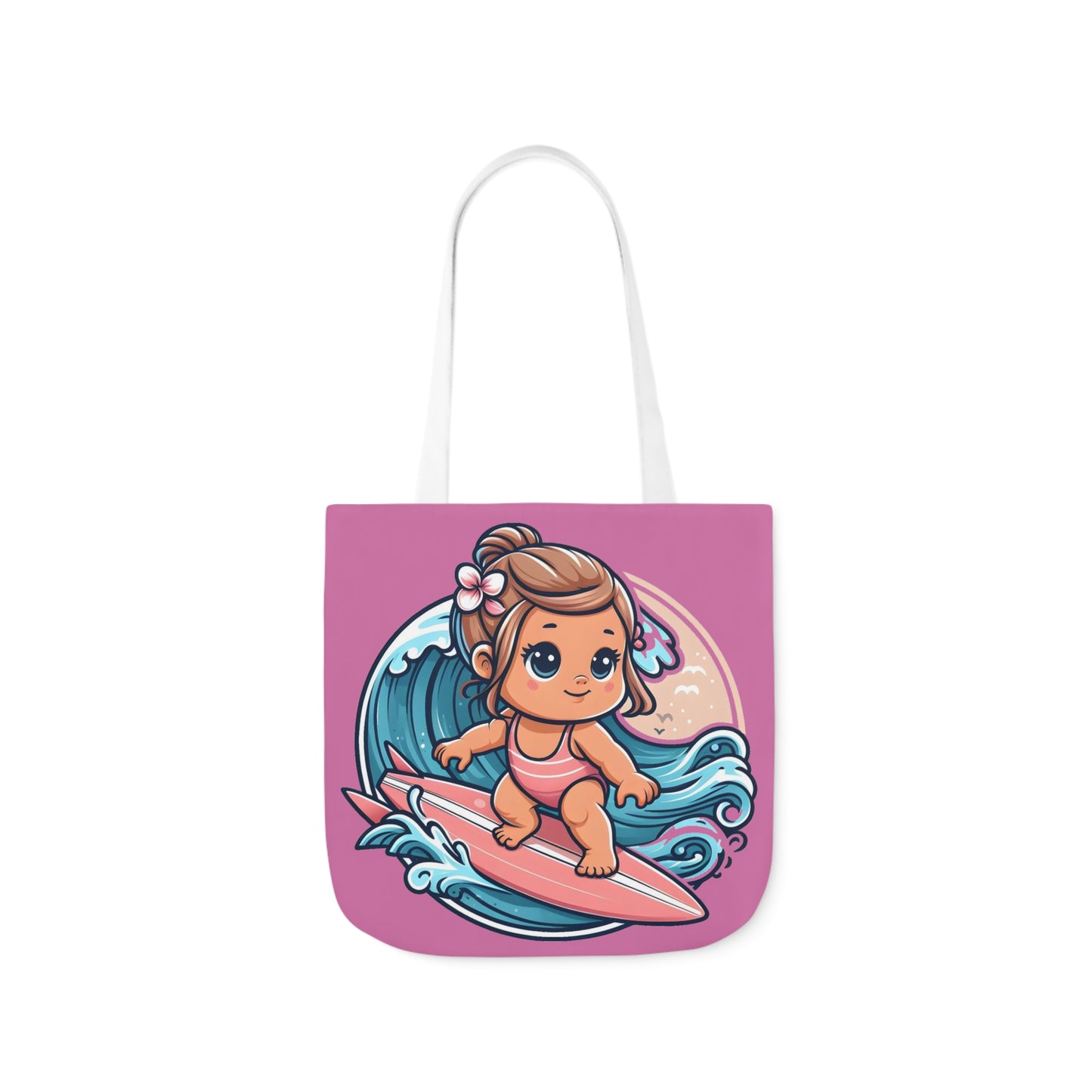 Little Surfer - Canvas Tote Bag, 5-Color Straps