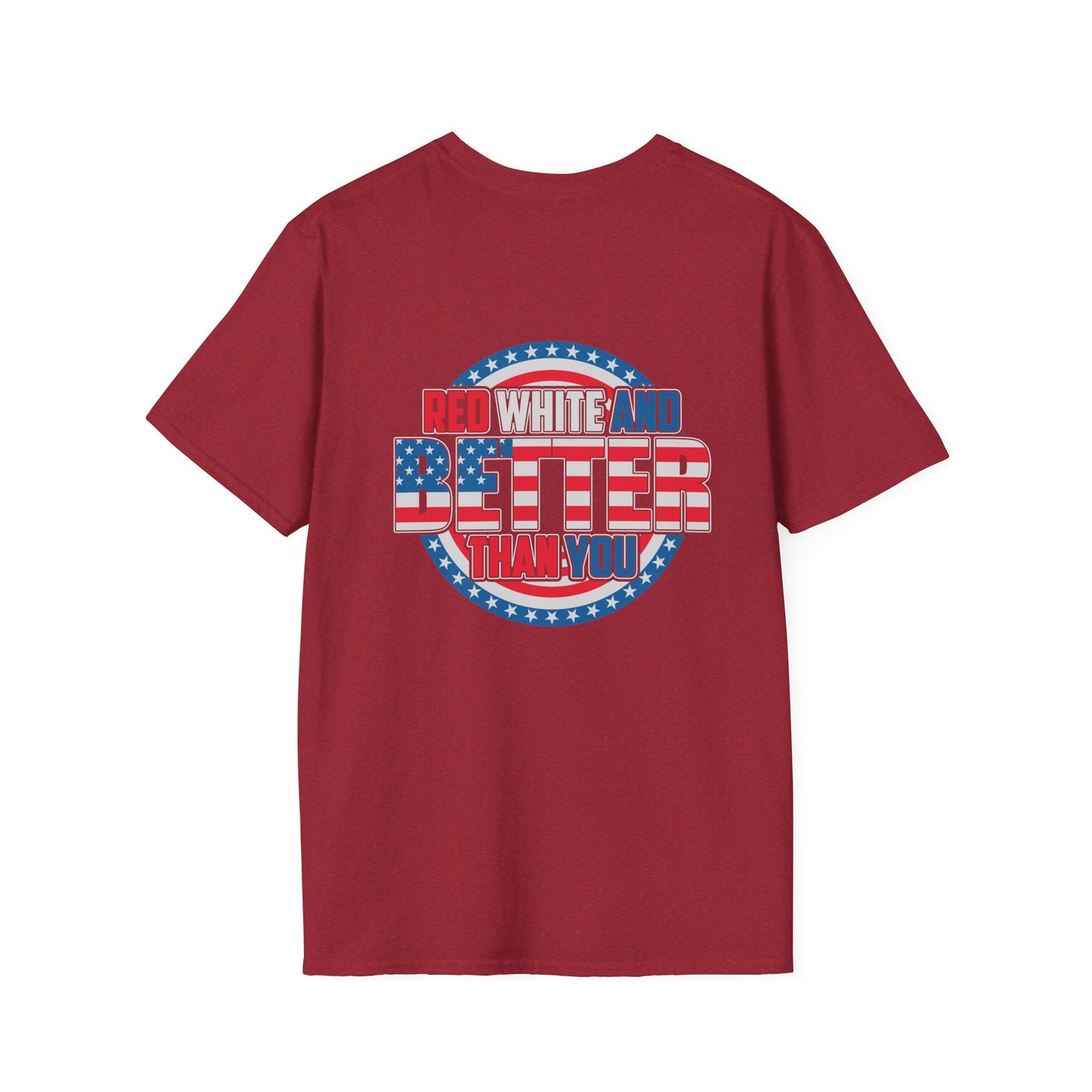 Red White - Unisex Softstyle T-Shirt