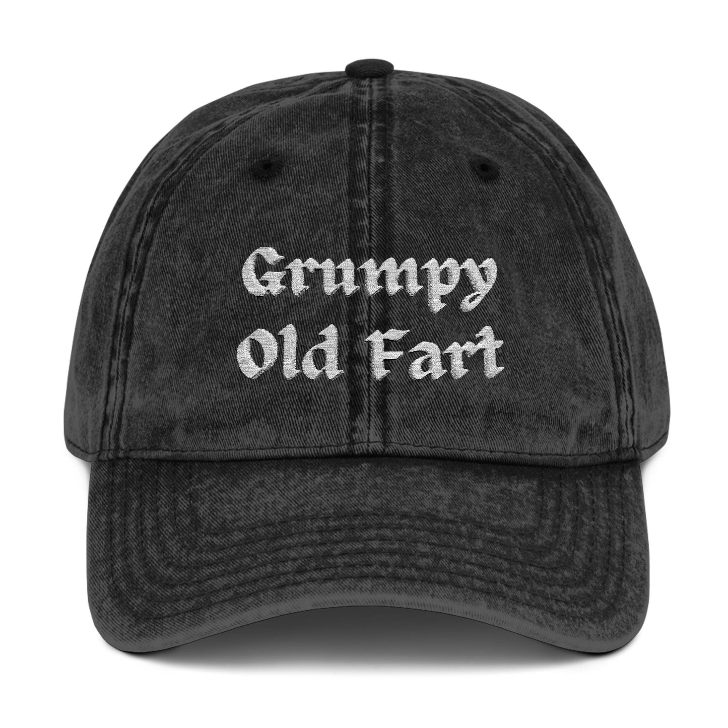 Grumpy Old Fart - Embroidered - Vintage Baseball Cap (Embroidery) - Father's Day - Veterans