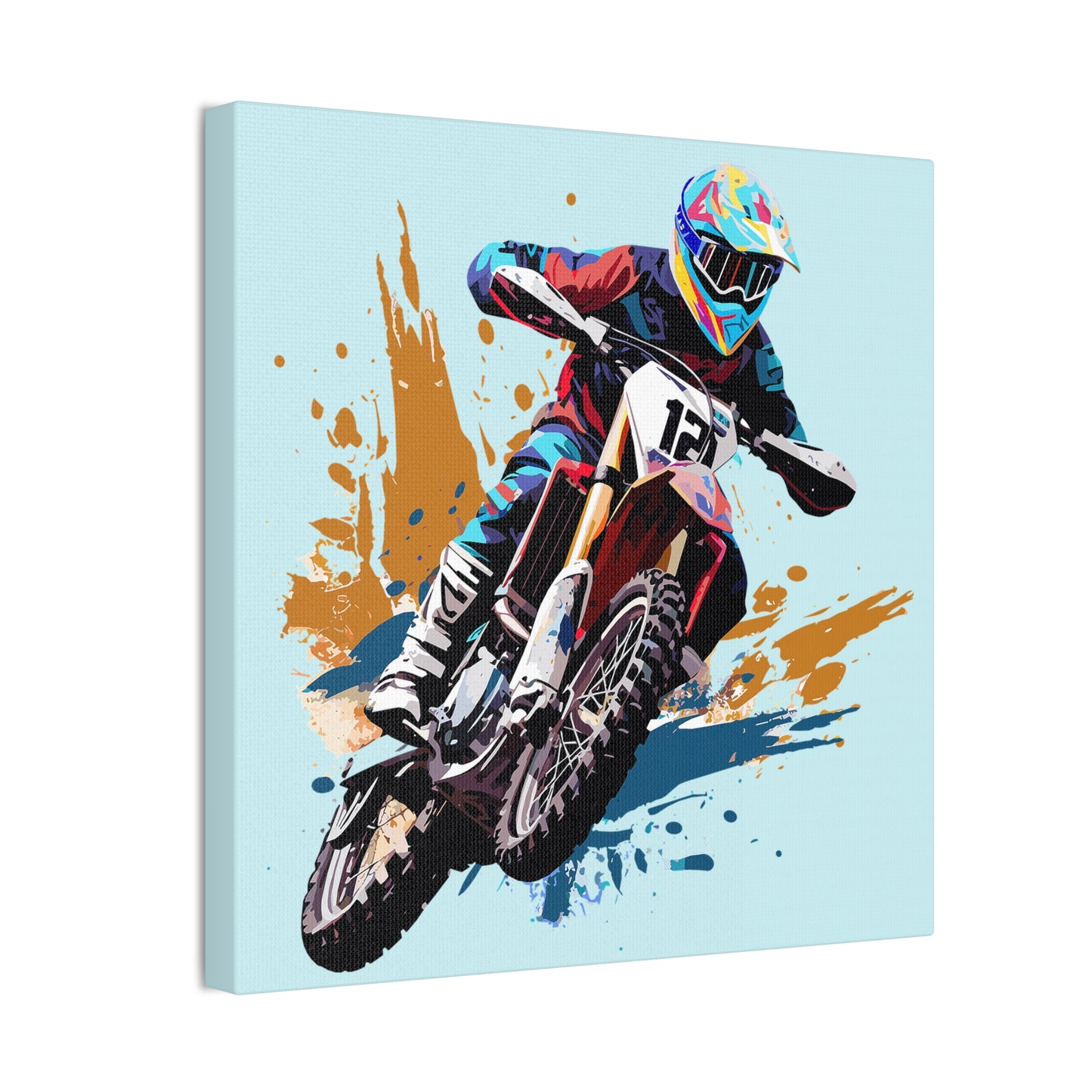 Moto Cross - Canvas Stretched, 0.75" - 2026 Wall Art - Sports