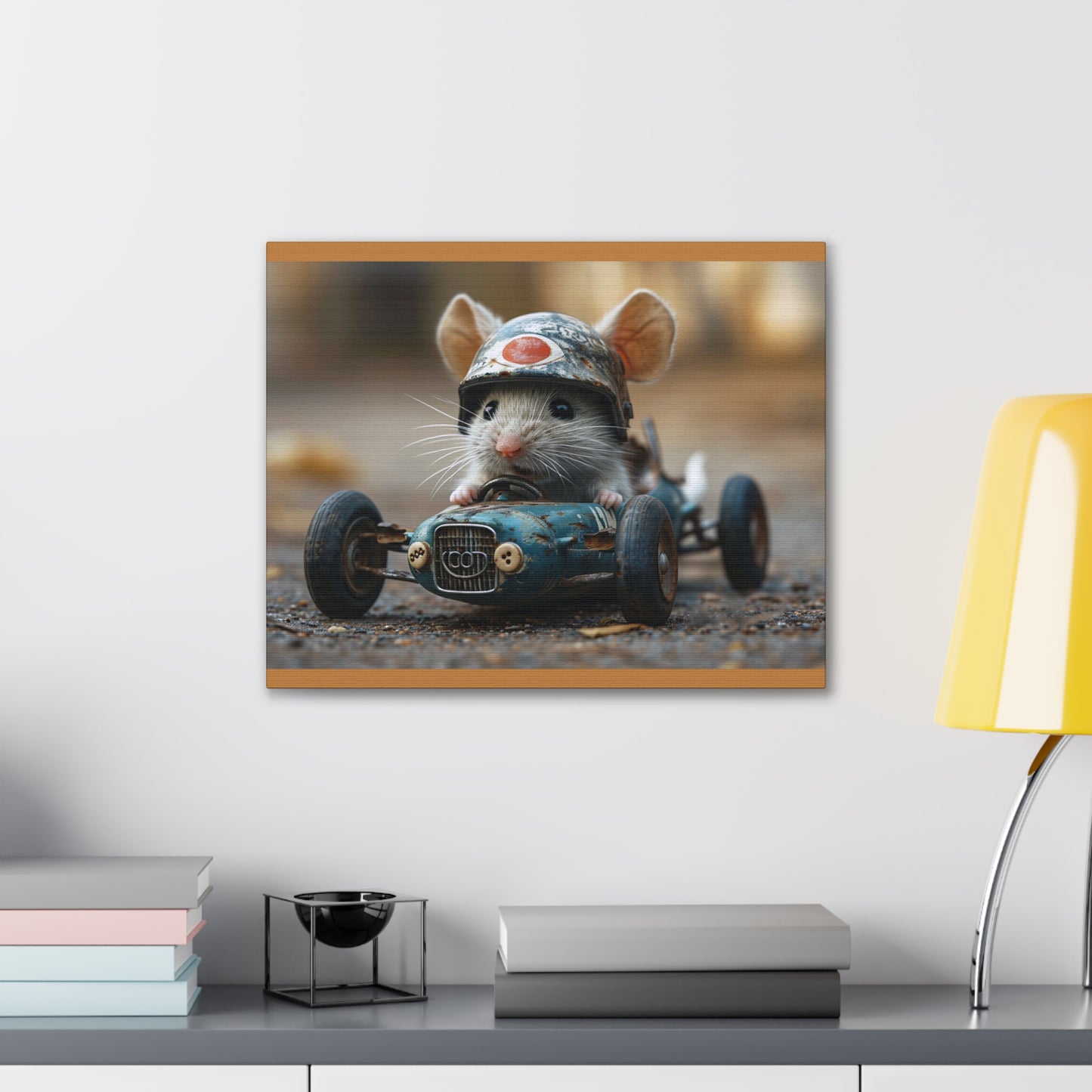 Mouse Racer - Canvas Stretched, 0.75"