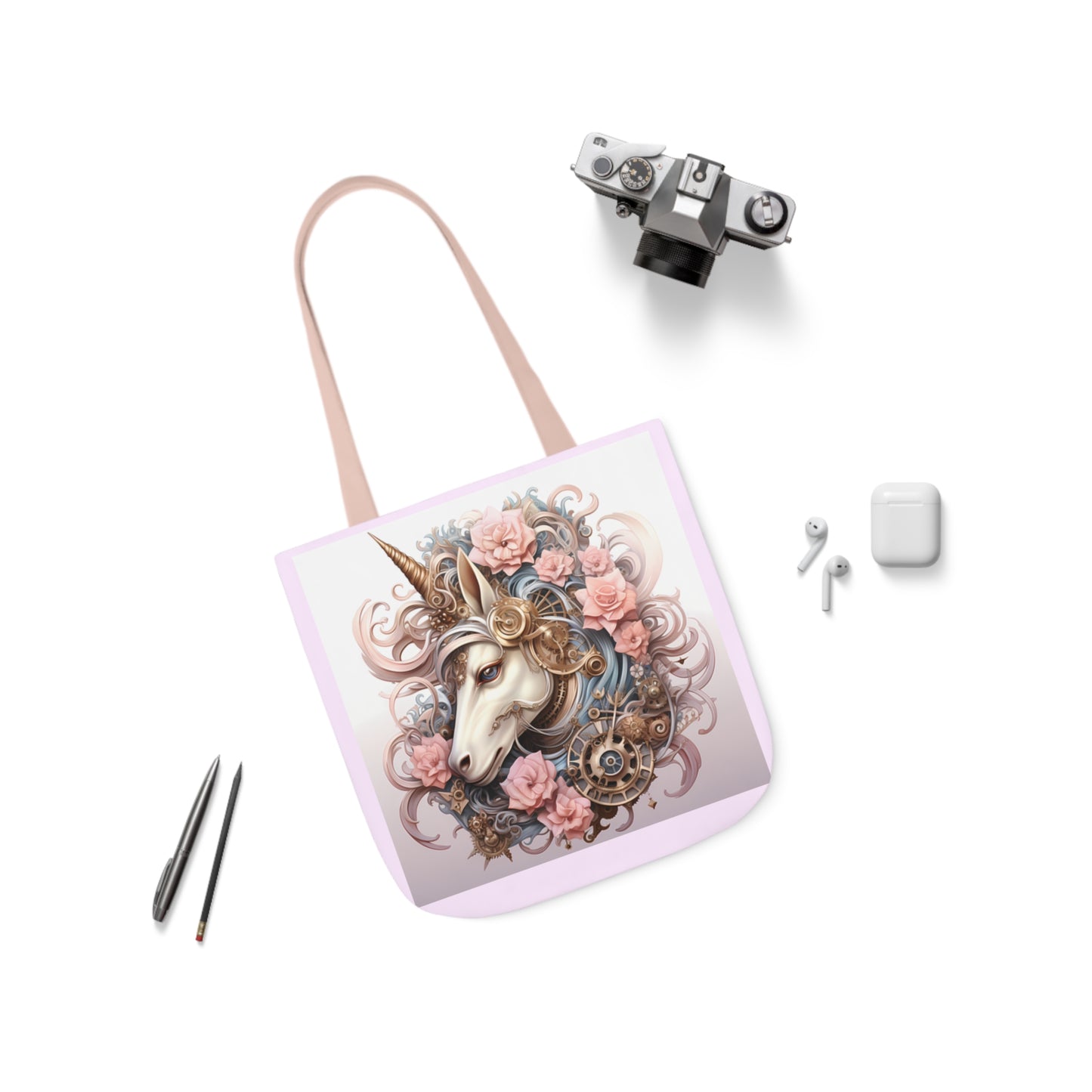 Unicorn - Canvas Tote Bag, 5-Color Straps