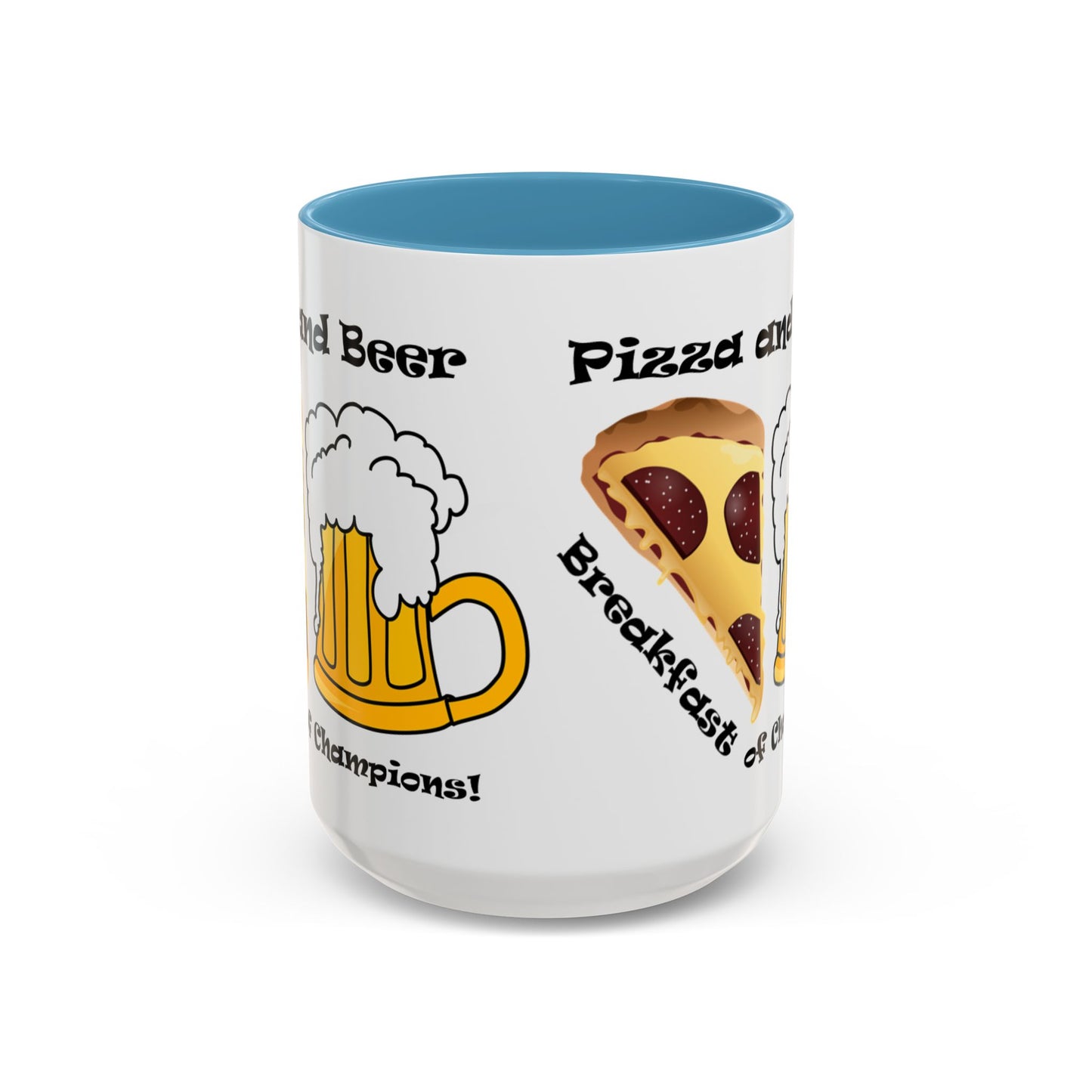 Pizza and Beer - Accent Coffee Mug (11, 15oz)