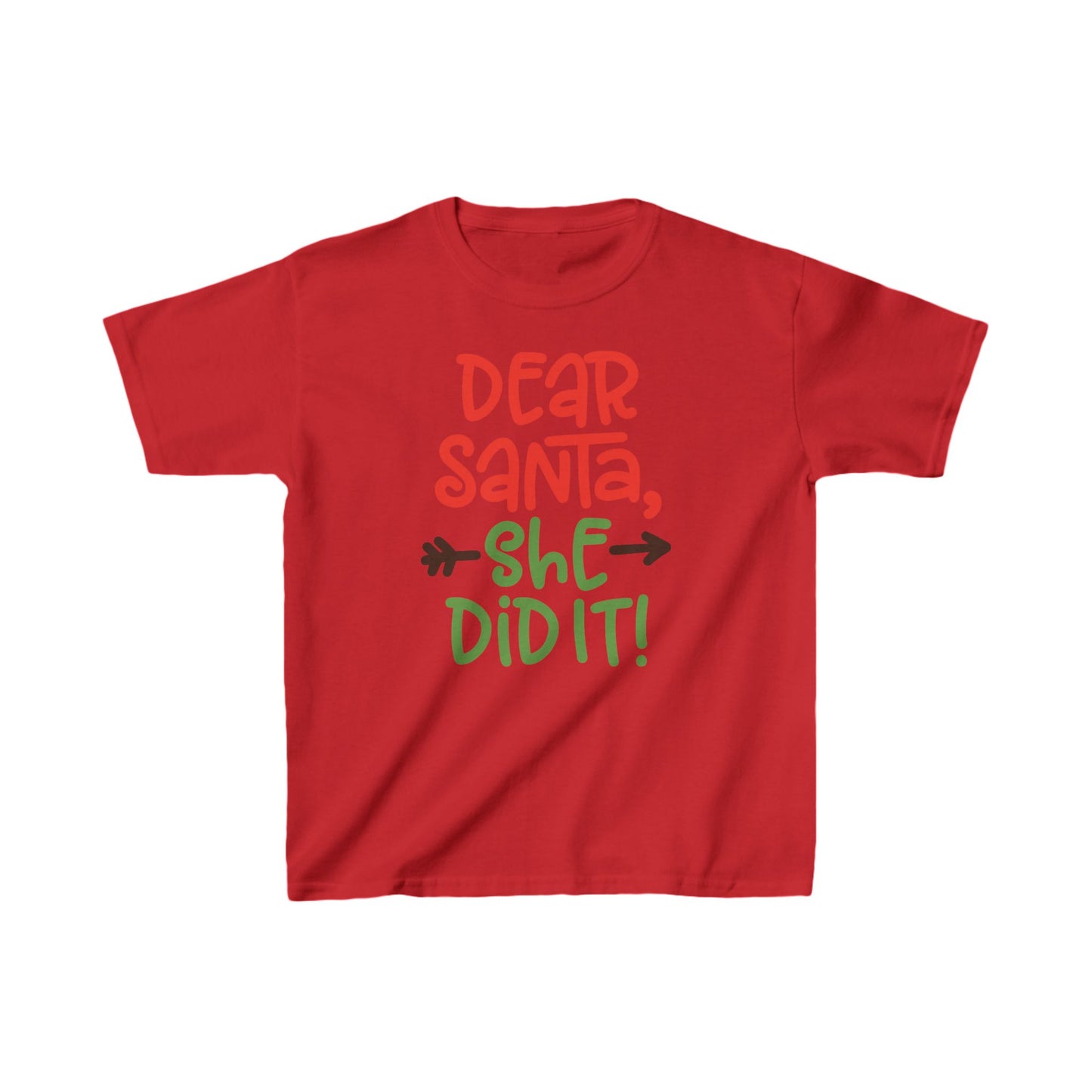 Kids - She Did it -  Heavy Cotton™ T-Shirts - Christmas