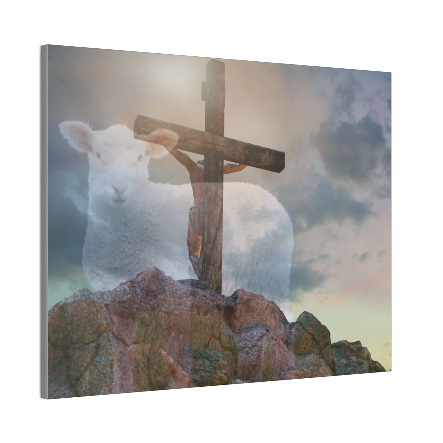 The Lamb of God - Canvas Stretched, 0.75" - Easter - Mother's Day - Father's Day