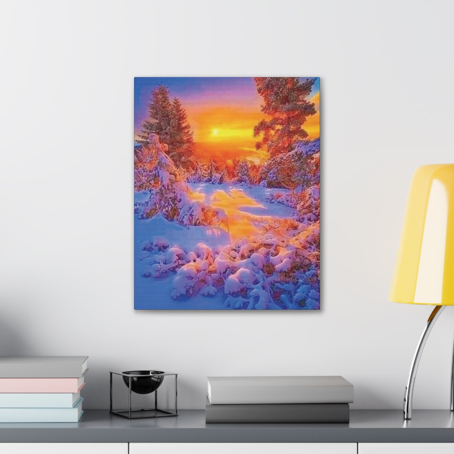 Winter Sunset - Canvas Stretched, 0.75"