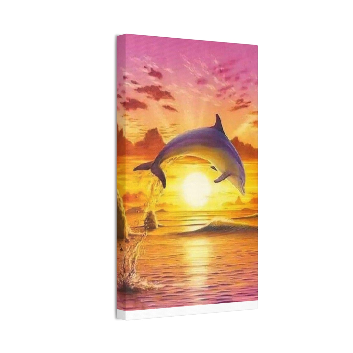 Dolphin - Canvas Stretched, 0.75"