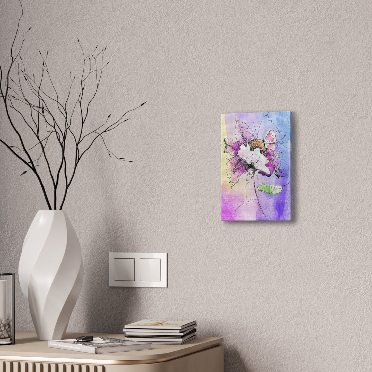 Abstract Flower - Canvas Stretched, 0.75"